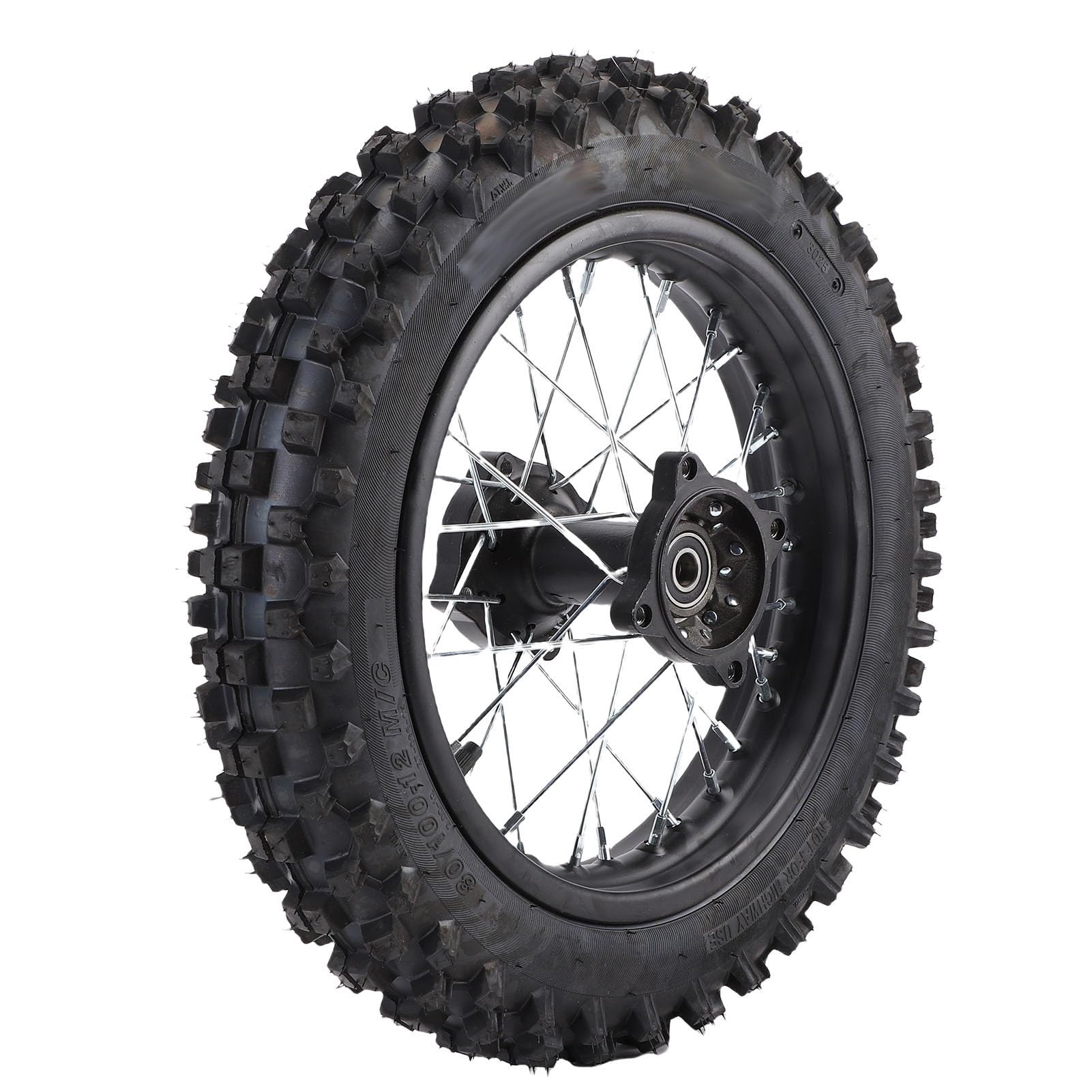 aqxreight 12-calowy zespół Opony na felgę Tylnego Koła, Opona Wymienna 80/100 12 z łożyskiem 15 Mm, do Apollo SSR XR CRF Dirt Pitbike Kayo TSD 110 TD 125