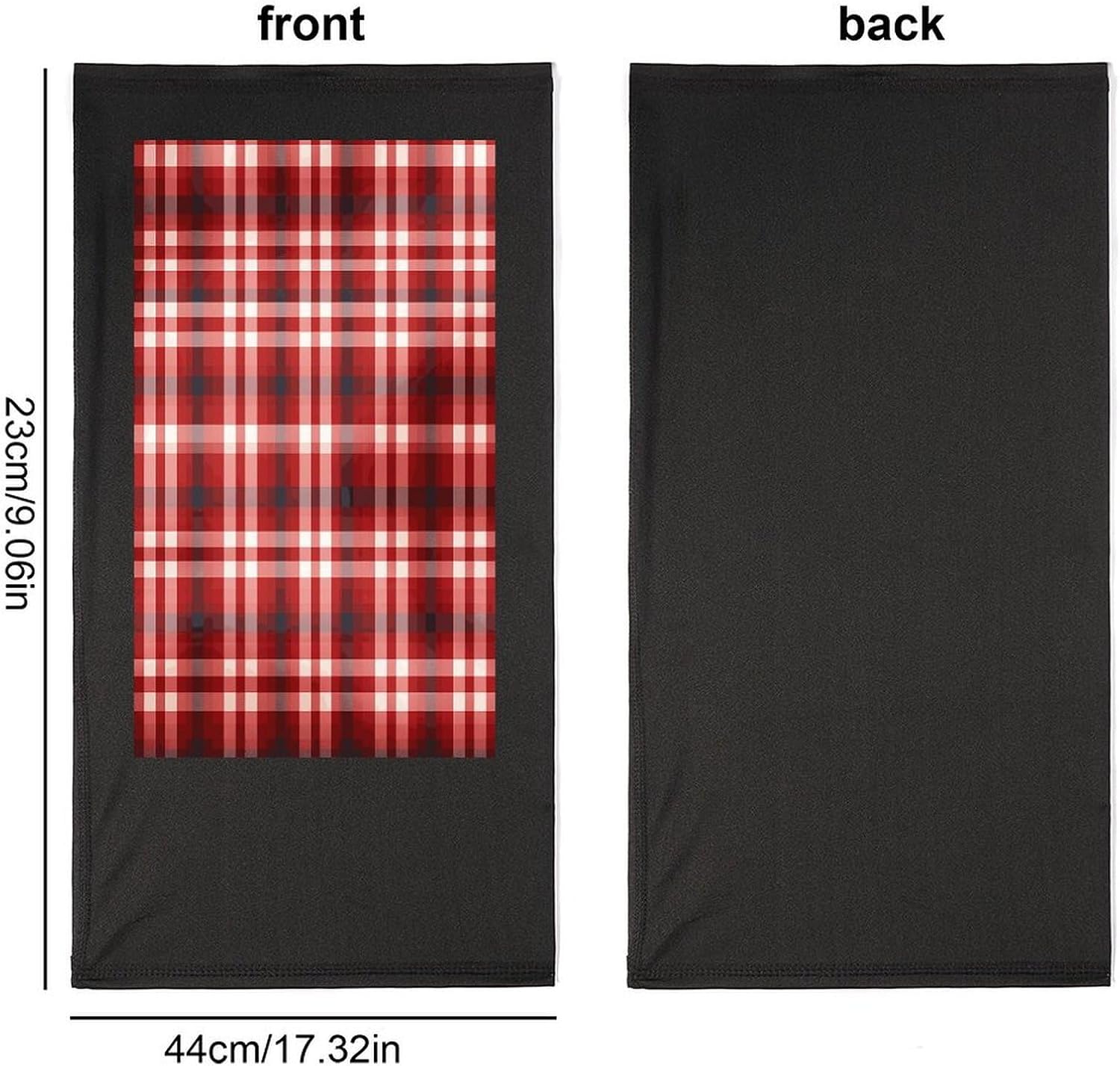 Red Plaid Face Mask for Men Women,Neck Gaiter Sunscreen Breathable,Face Cover for Skiing Fishing Hiking Cycling