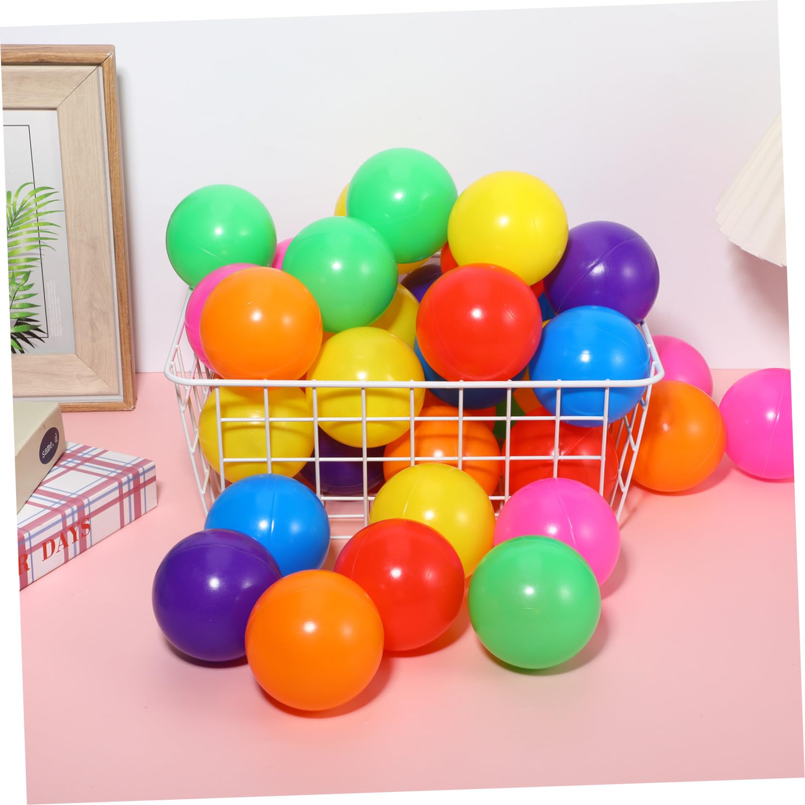 BESPORTBLE 100 Bolas Redondas de Plástico para Piscina de Bolas Oceánicas, Juguetes Funcionales para Niños en Fiestas y Juegos de Piscina Color Aleatorio