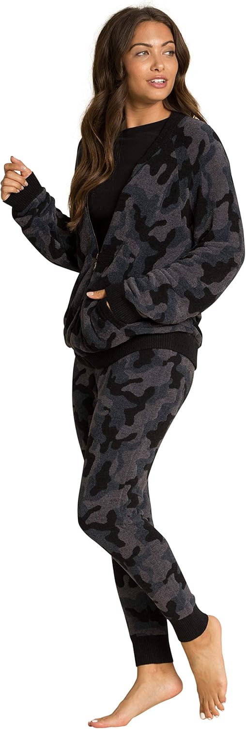 Barefoot CozyChic Ultra Lite Camo Joggers for Women, Gym Track Bottoms - Image 2