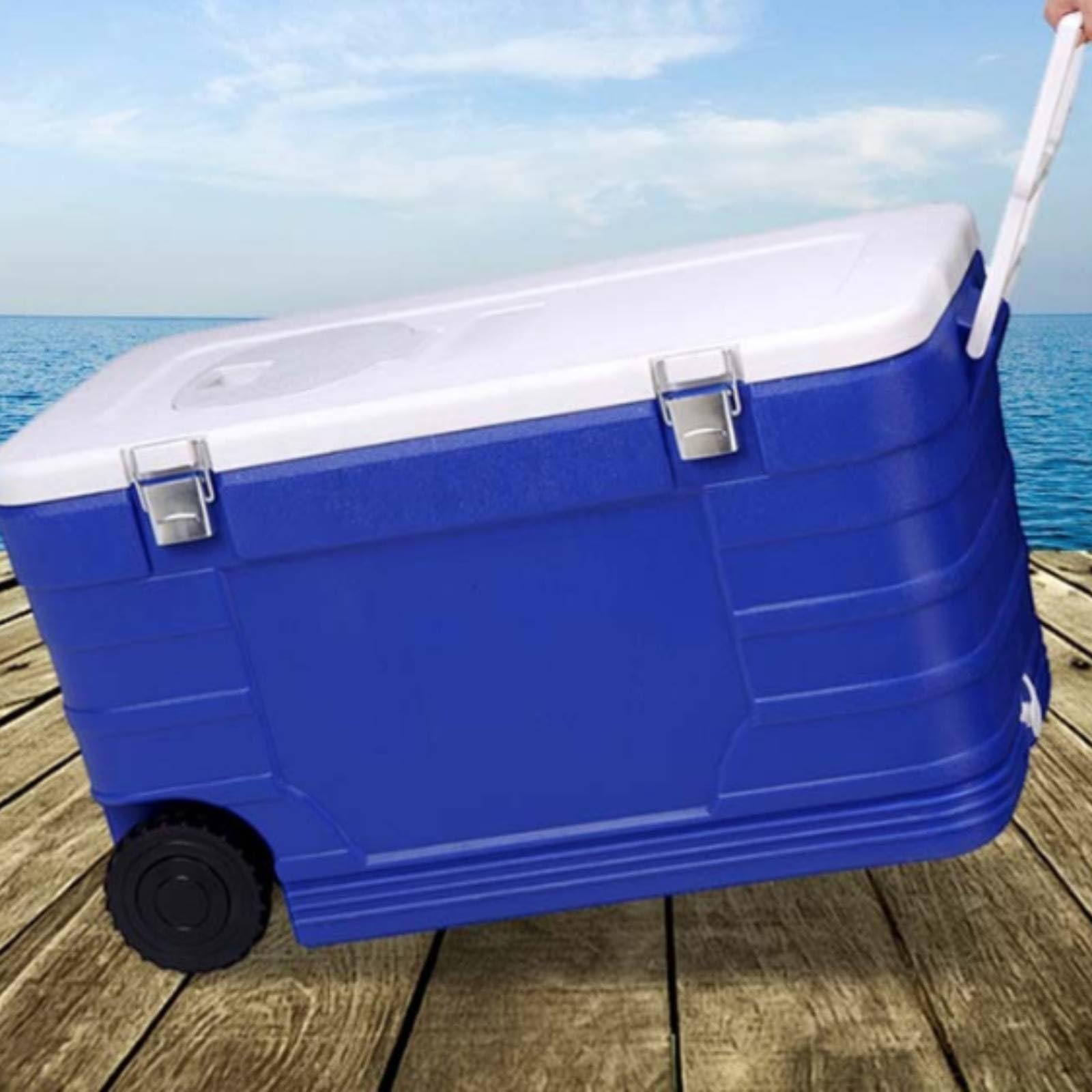 Harilla Frigo Portatile Isotermico da Esterno 52l Ghiacciaia Rigida Contenitore Termico Borsa Termica con Scarico E Presa Rapida Scocca Hdpe Pu con