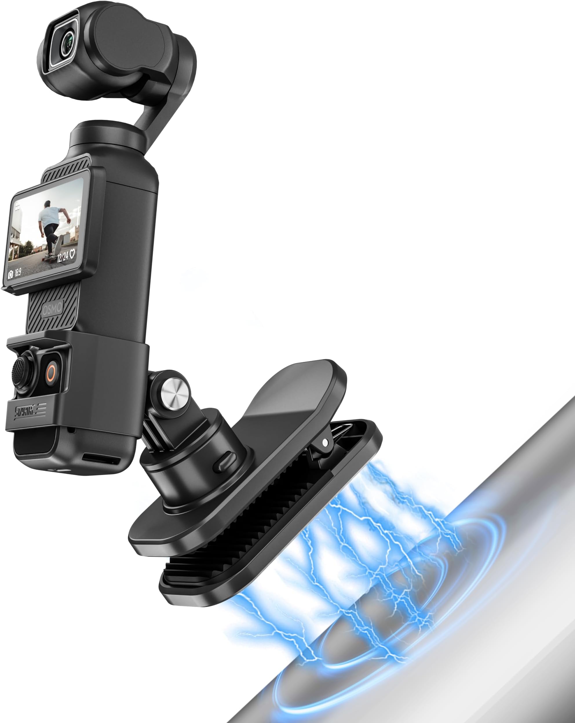 Magnetic Backpack Shoulder Strap Mount,360° Universal Quick Release Backpack Mount for DJI Action/Osmo Pocket,for Max/Mini/Hero/Fusion Session/Insta360 and Most Action Camera Accessories