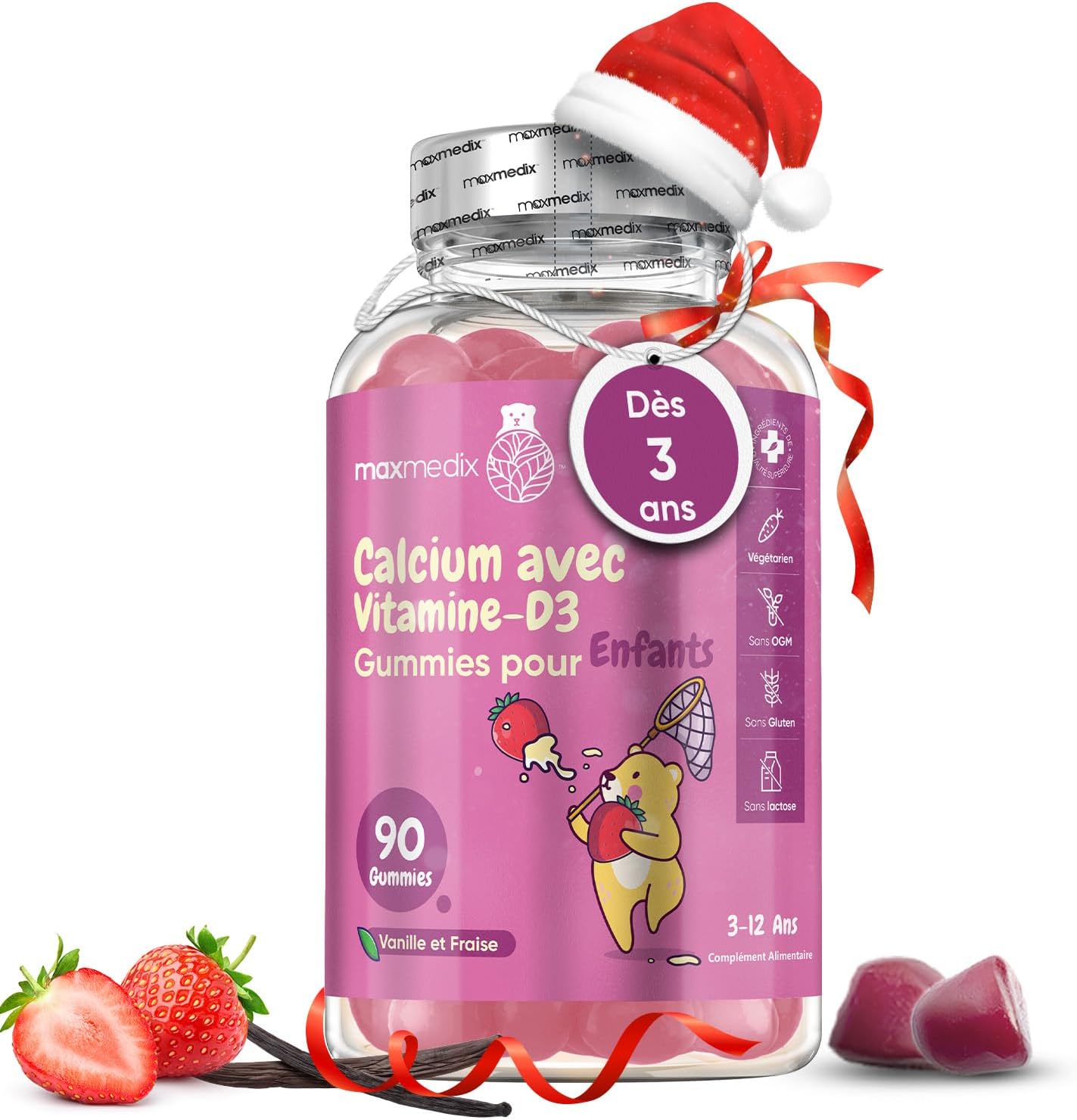 Calcium + Vitamine D3 Gummies, 90 Gummies Pour Enfants (Dès 3 à 12 Ans — free download