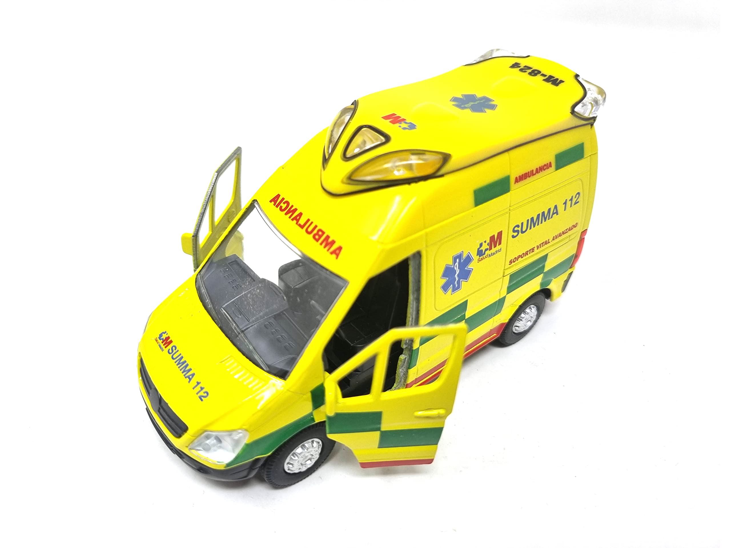 PLAYJOCS GT-8104 Ambulancia Summa Coche metálico Juguete para niños y coleccionistas.