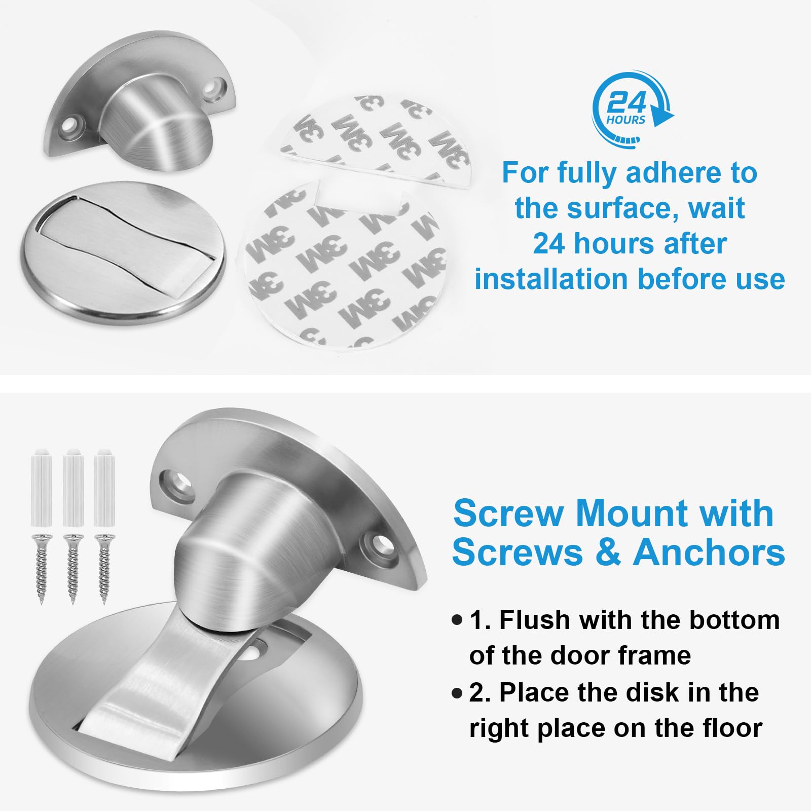 Invisible Magnetic Door Stopper - No Drill -5