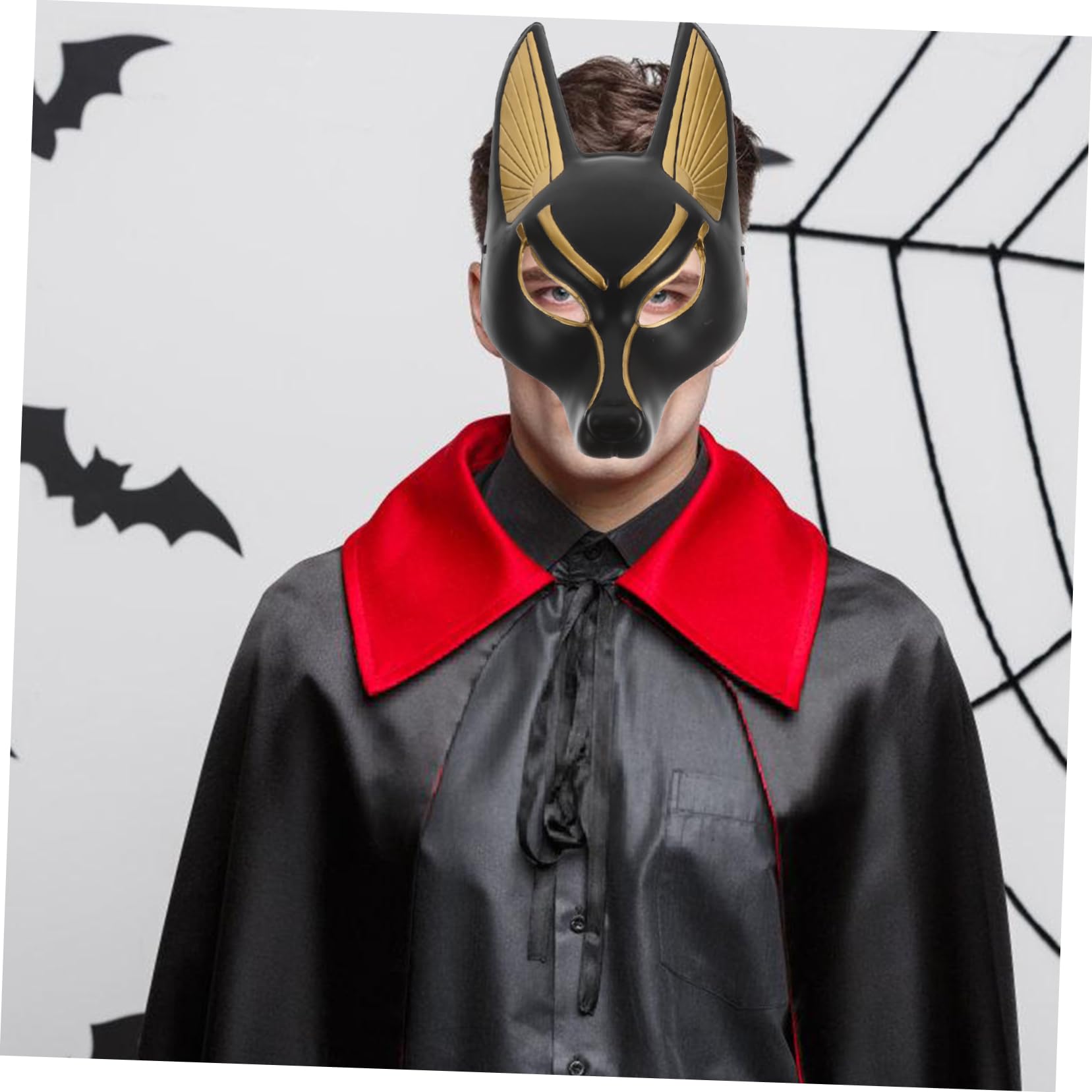 MAGICLULU Máscara De Anubis Máscara Veneciana De Cosplay De Halloween De Terror Aterrador Fiesta De Graduación Novedad El Plastico