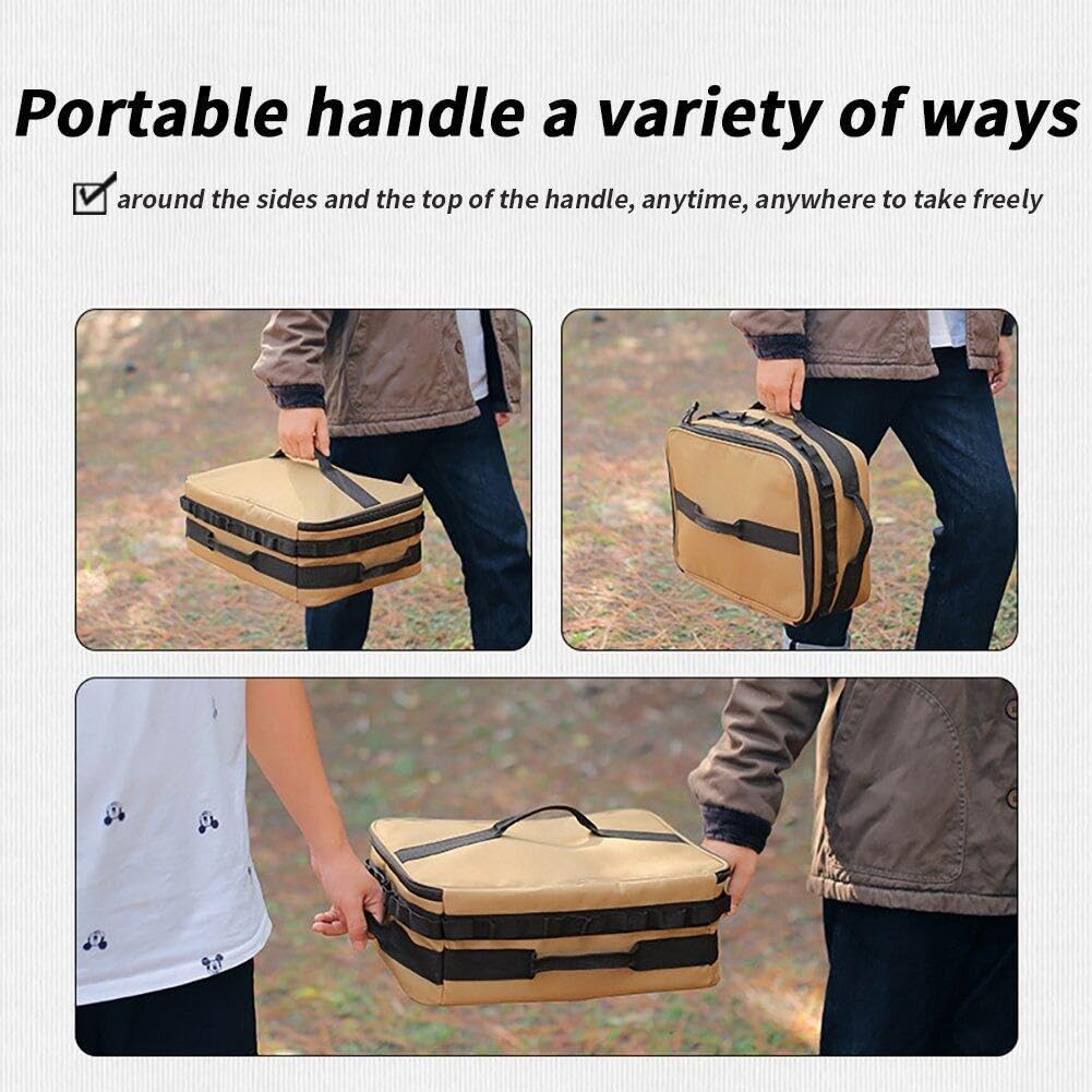 Sac De Transport Pliable Pour Réchaud / Barbecue Extérieur - Organisateur Portable Outils BBQ, Ustensiles, Petit Réservoir, Résistant Et Léger