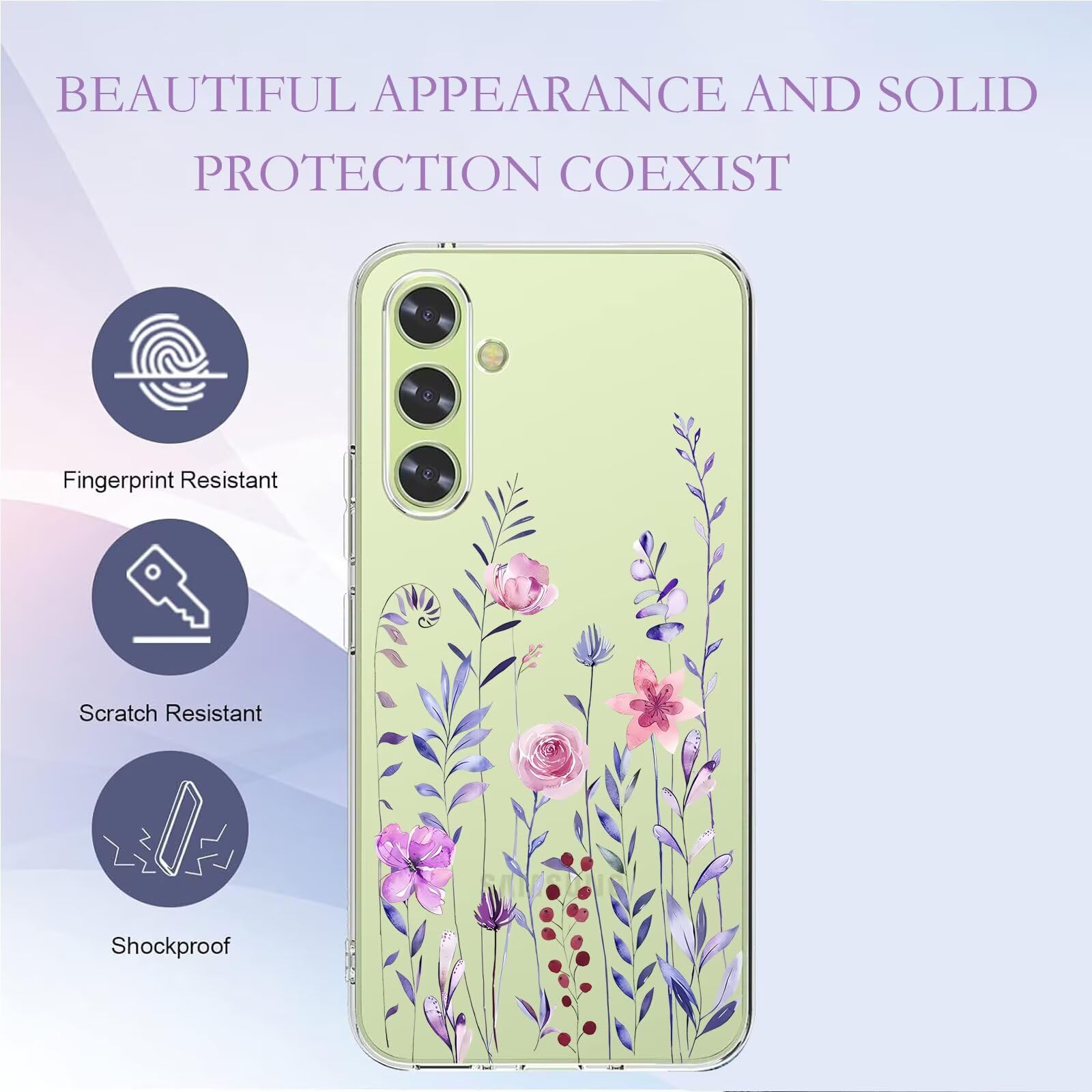 Handyhülle Xiaomi Redmi Note 10 Pro – Transparent Mit Blumenmuster, Weiches Silikon Case
