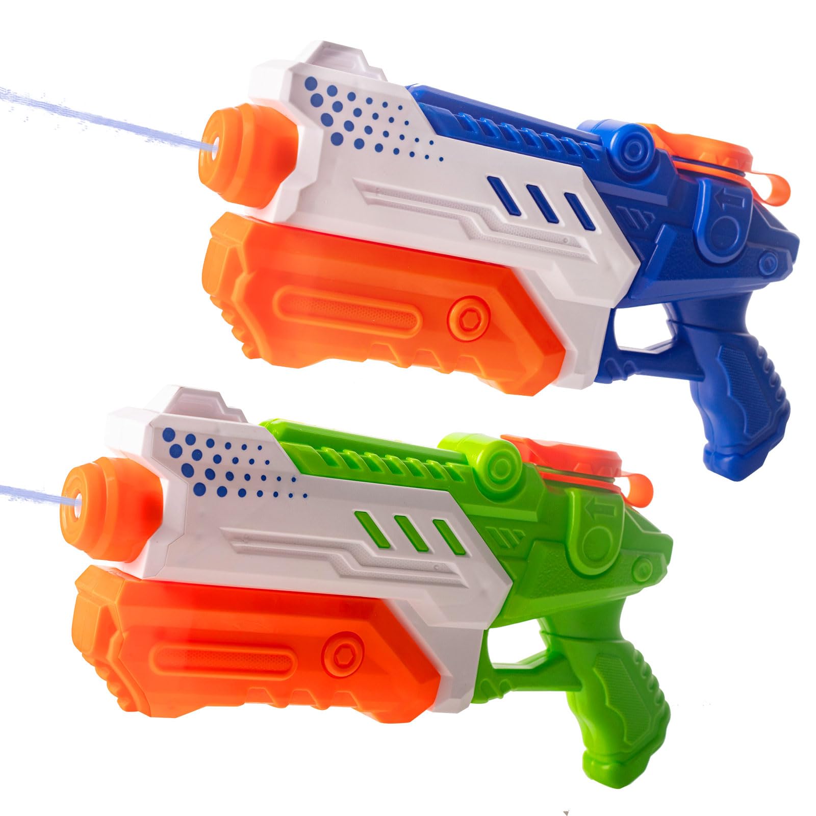 2pcs Water Gun Powerful Water Pistol for Kids 33ft Long Range Water Blaster Super Soaker Water Gun, Summer Outdoor Beach Pool Watergun Shooter Water Squirter Toys for Kids Adults