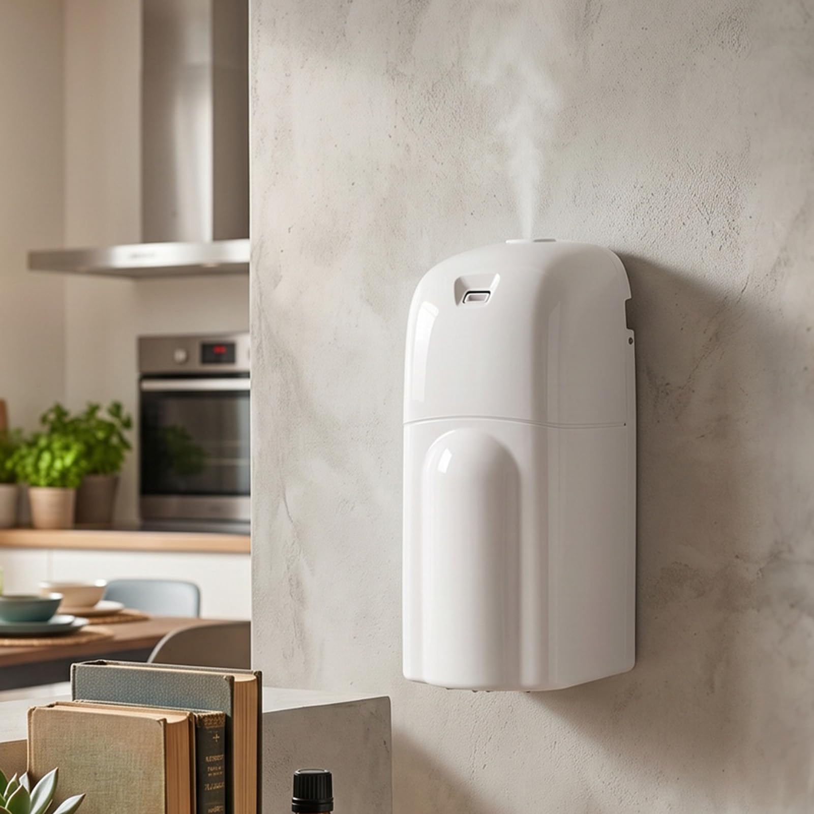 Brrnoo Diffusore per Aromaterapia a Parete, Copertura 500 Metri Cubi, per | Diffusore per Aria Fredda, Involucro in Plastica, Alimentazione USB, Controllo Bluetooth, capacità 200 Ml, Ideale per Casa