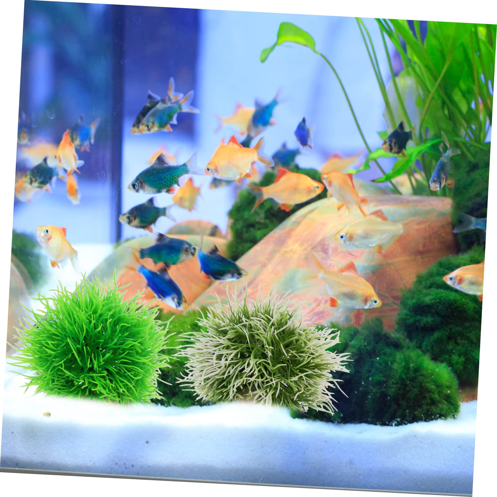BESPORTBLE 8stücke Künstliche Pflanzen Für Aquarien Wasserpflanzen-Dekoration Für Fischbecken Lebendige Und Natürliche Für Teich Und Aquariengestaltung