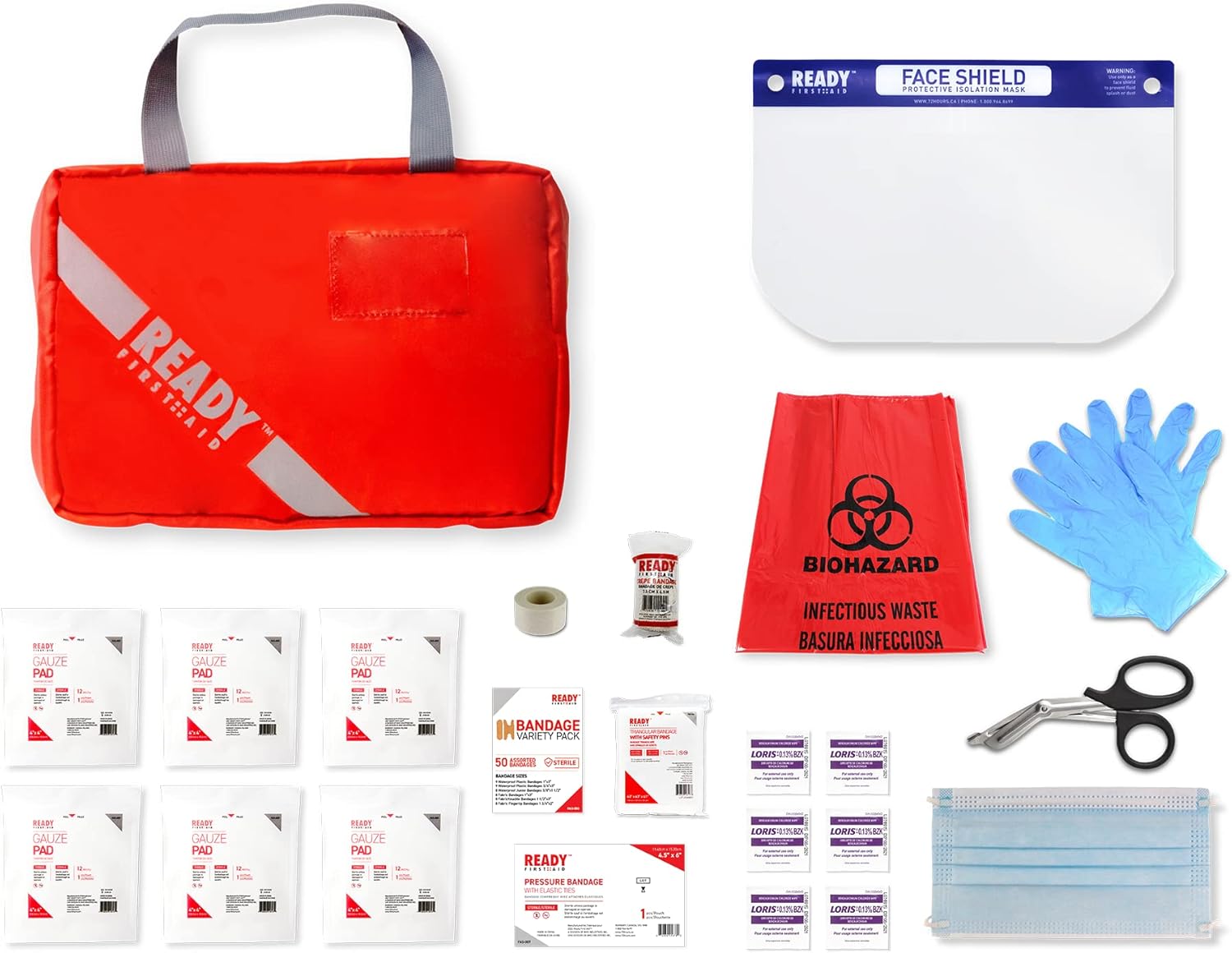 BC Basic First Aid kit in First Aid Bag, WorkSafeBC Basic First Aid Kit