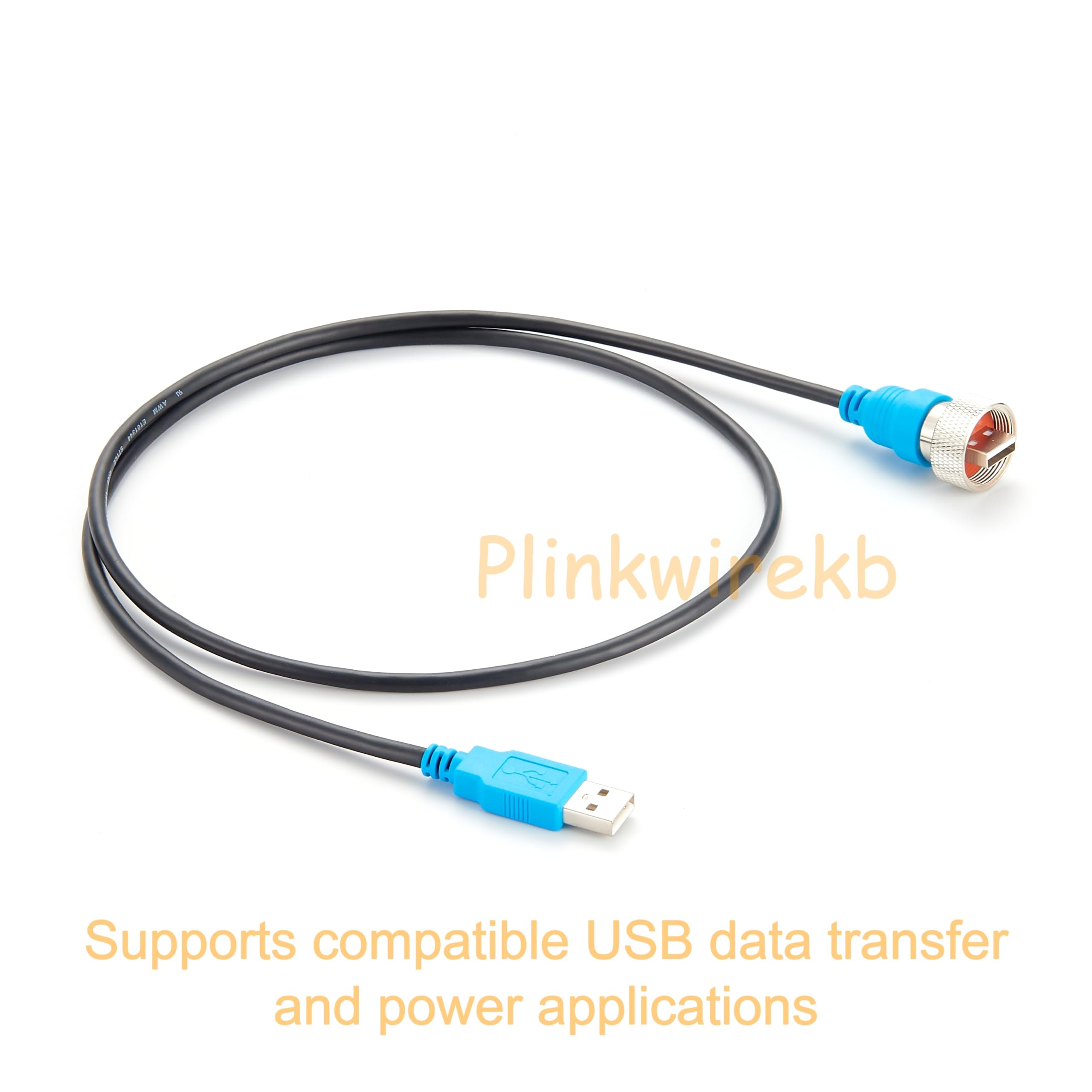 Cable USB 2.0 tipo B macho a macho, IP68, 1 m