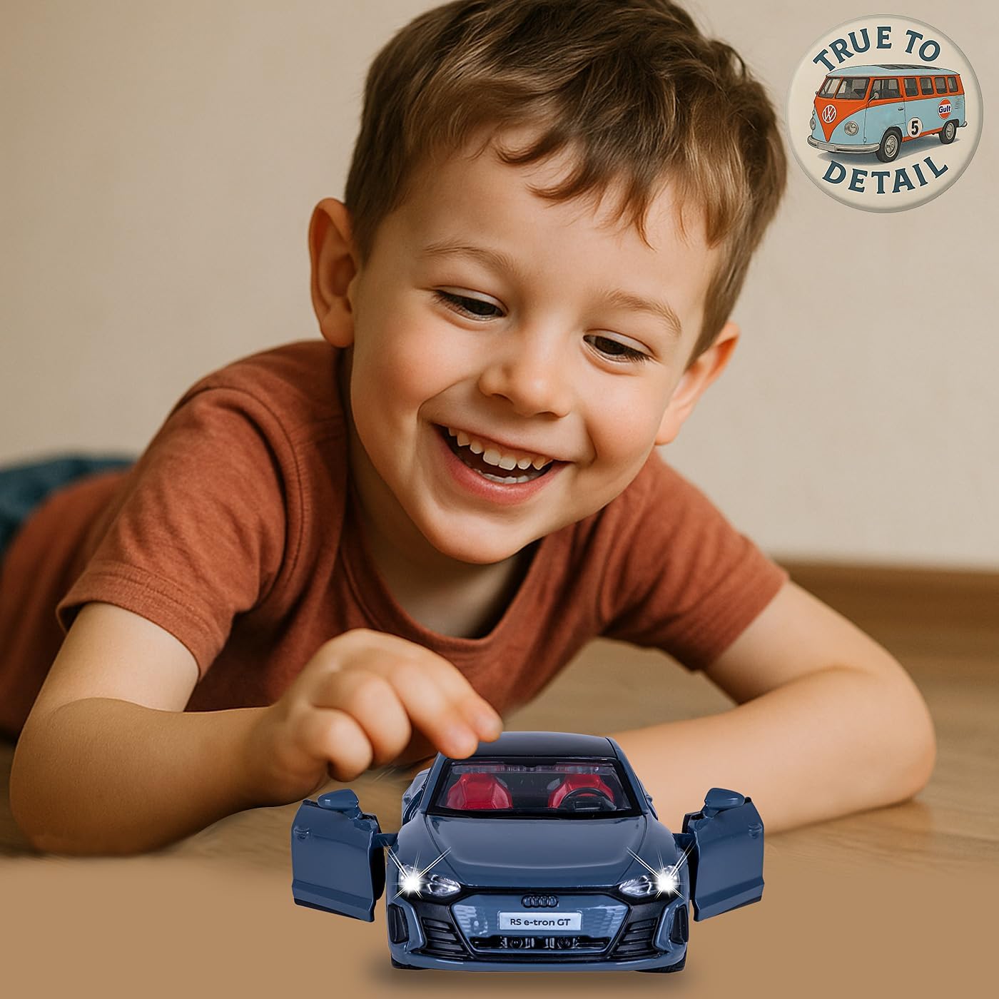 JAMARA 402606 Audi RS e-tron GT Diecast 1:36 with Button Cell - Miniature Toy for Children, Gift for Children, Doors Manual Opening/Closing