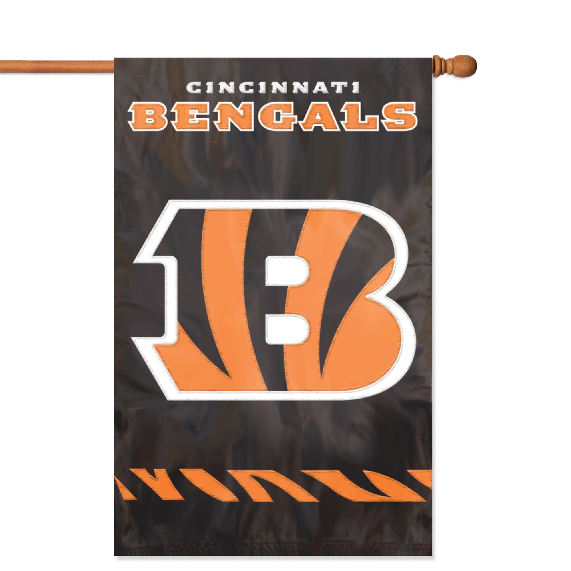 Party Animal NFL Team Flag, Double-Sided, Cincinnati Bengals