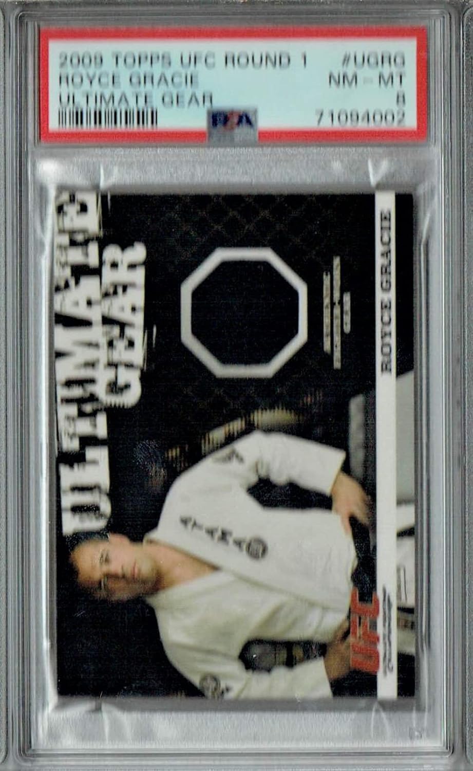 PSA 8 Royce Gracie 2009 Topps UFC Round 1 UGRG Rookie Card