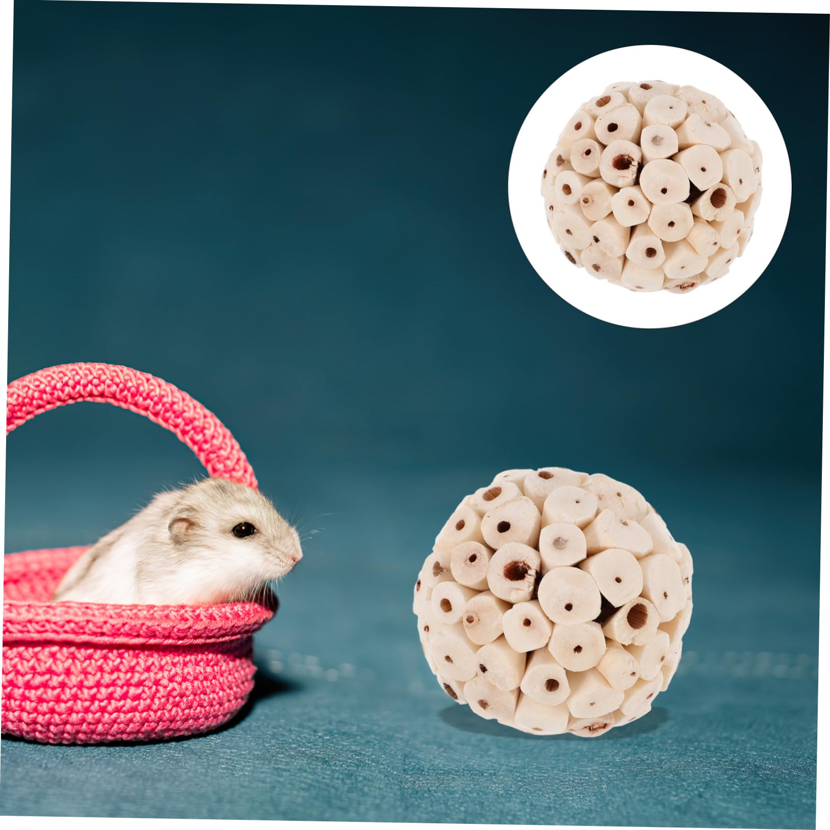 VANZACK 30pièces Jouet à Mâcher pour Oiseaux Et Petits Animaux Balles Écologiques pour Perroquets Chinchillas Et Cobayes