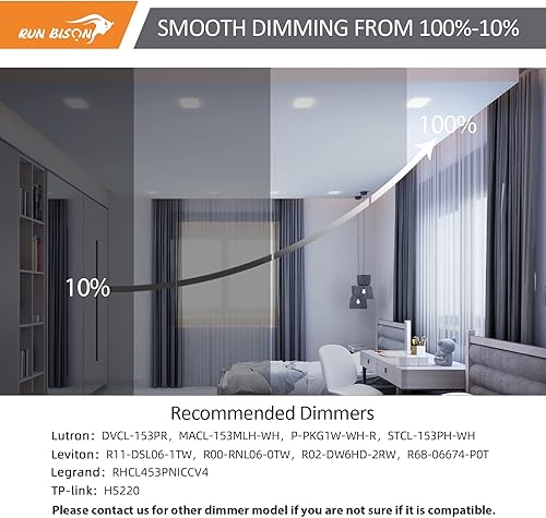 Miniatura 4 de Lámpara de techo cuadrada de montaje empotrado LED de 9 pulgadas, equivalente a 60 W 2700 K3000 K3500 K4000 K5000 K CCT seleccionable, CRI 90+,