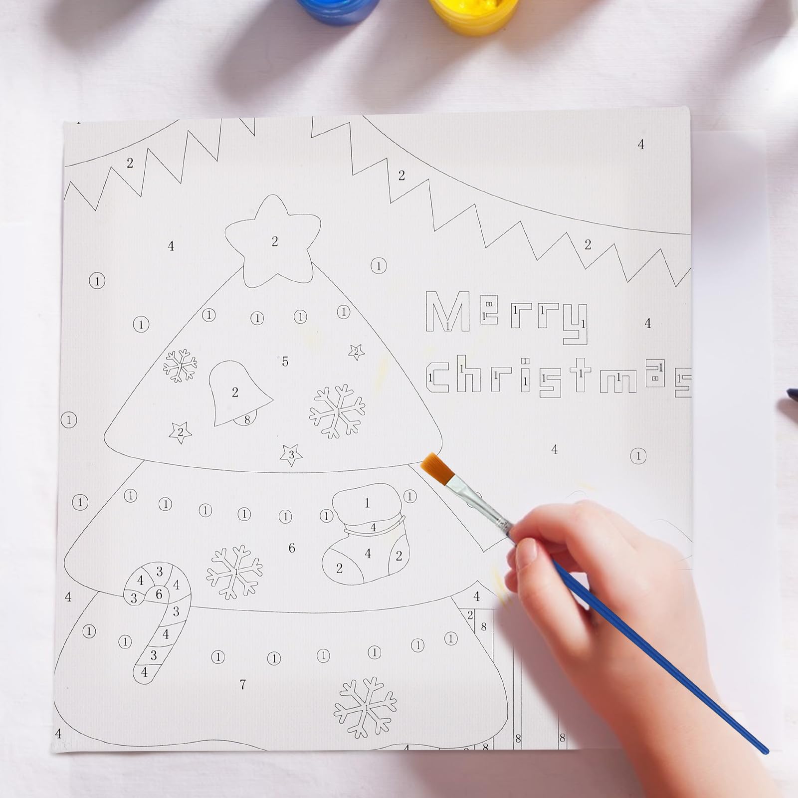 BESPORTBLE 8 Boîtes Peinture Numérique de Noël pour Garçon et Filles, Kit