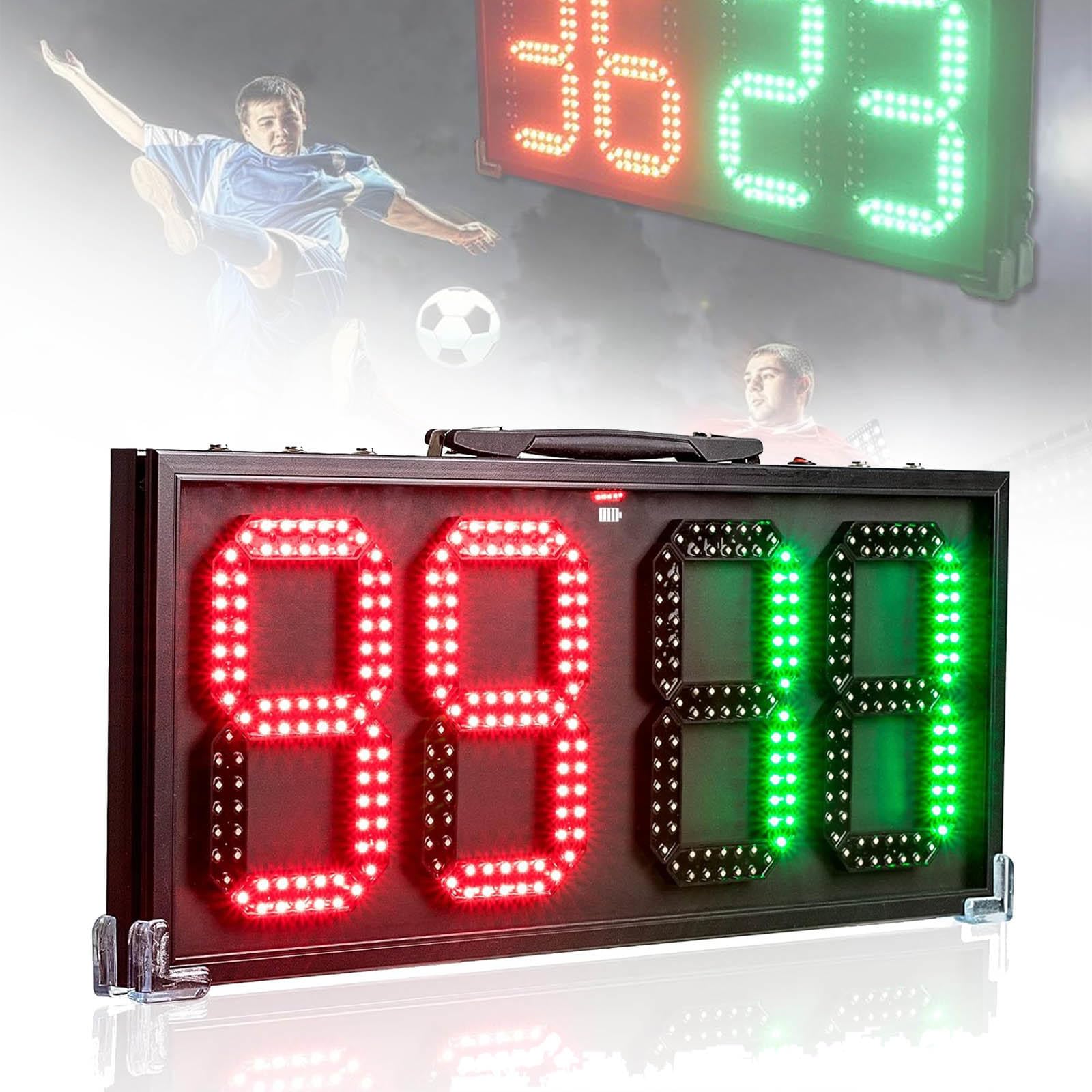 Cyfrowa tablica wyników LED do wymiany piłki nożnej - wodoodporny dwustronny wyświetlacz elektroniczny 60 cm do wymiany piłkarzy, futbolu amerykańskiego i sportu drużynowego -
