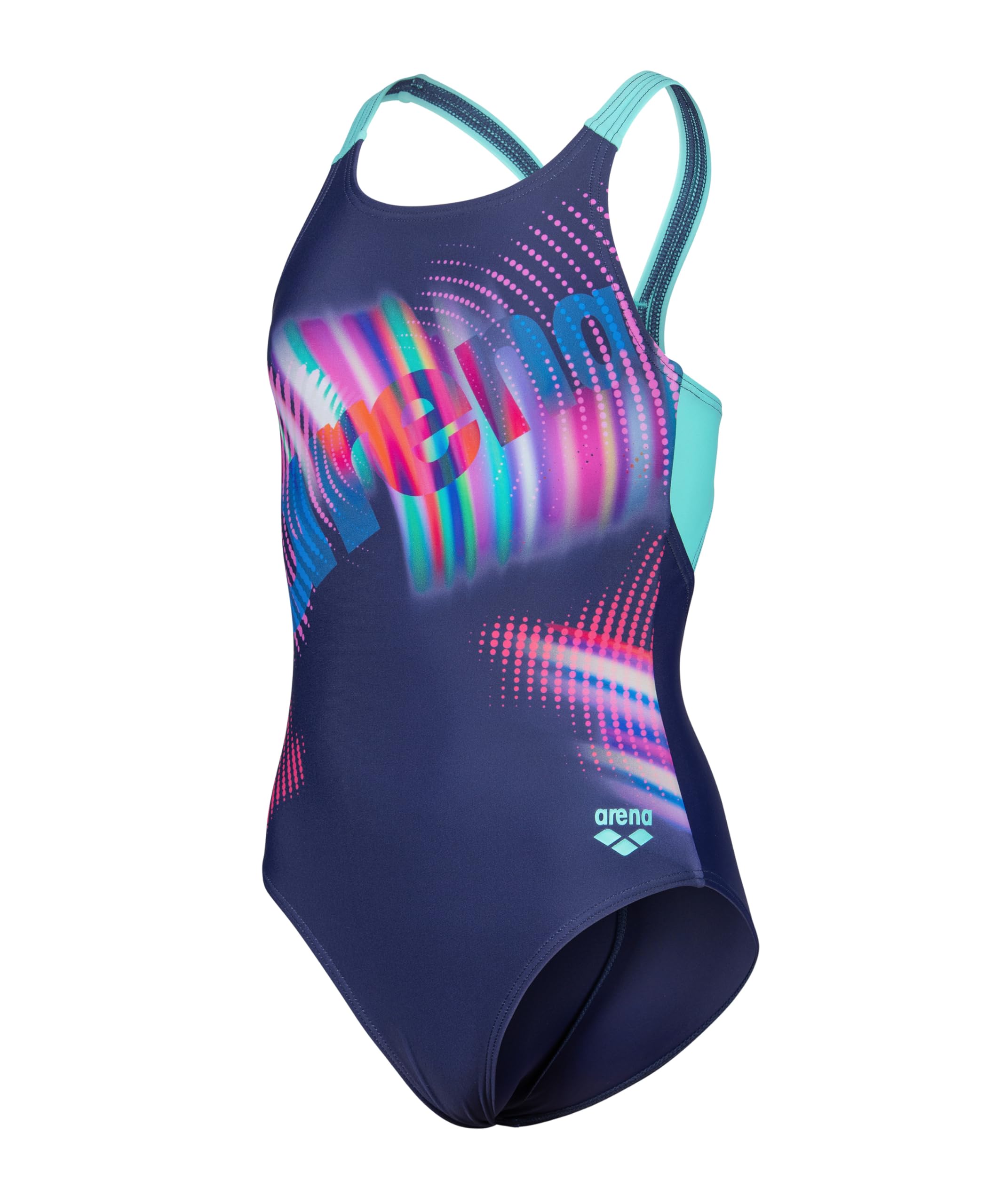 Arena Mädchen G Arena Lit Logo Swimsuit V Back L Badeanzüge