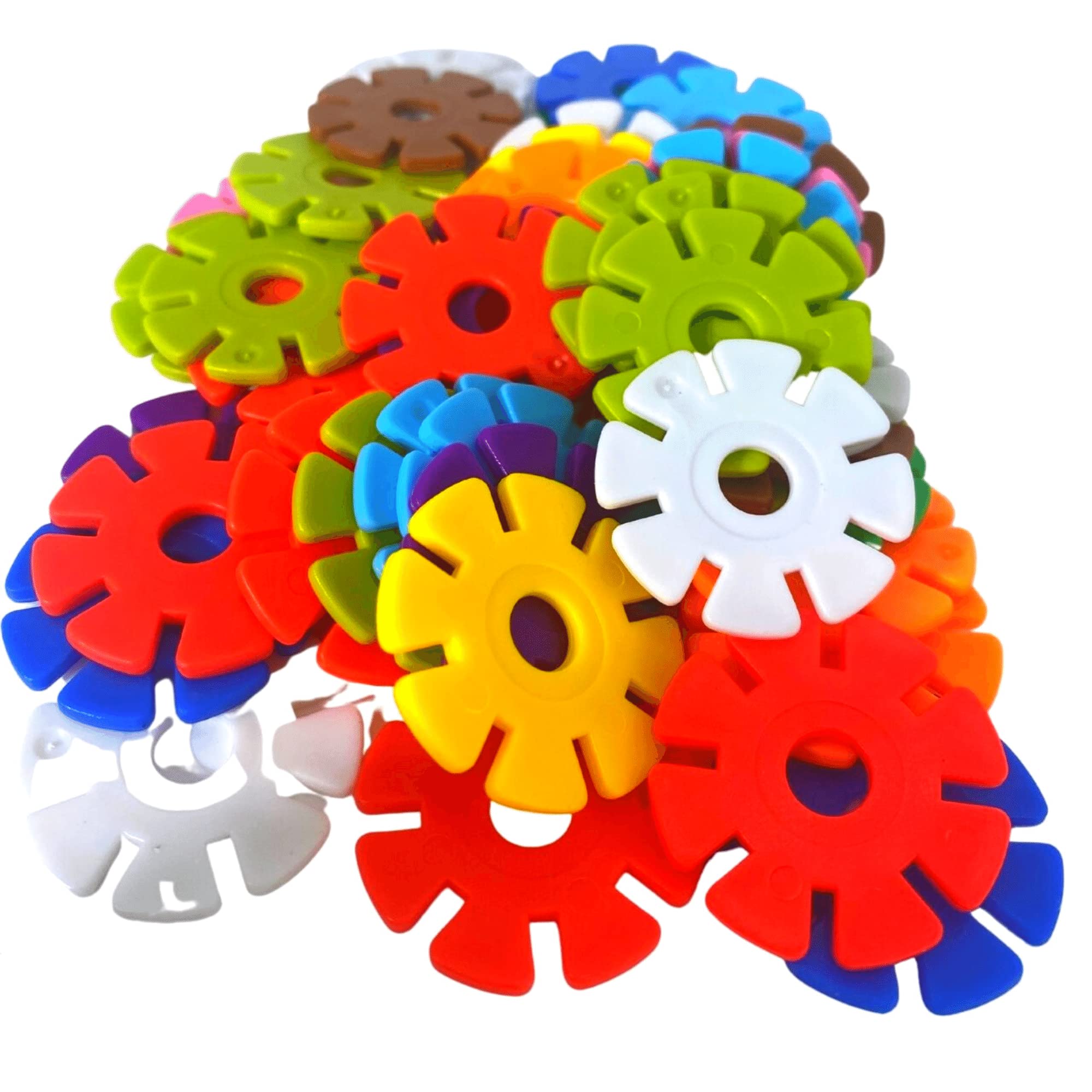 Bonka Bird Toys 3839 Round Snowflakes Bird Toys, Pack 50, 1" Diameter
