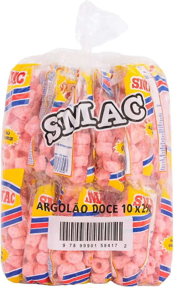 Pipoca de Argola Doce Rosa 10 Unidades de 25g – Crocante, Colorida e Irresistível - pipoquinha doce rosa pipoca rosa