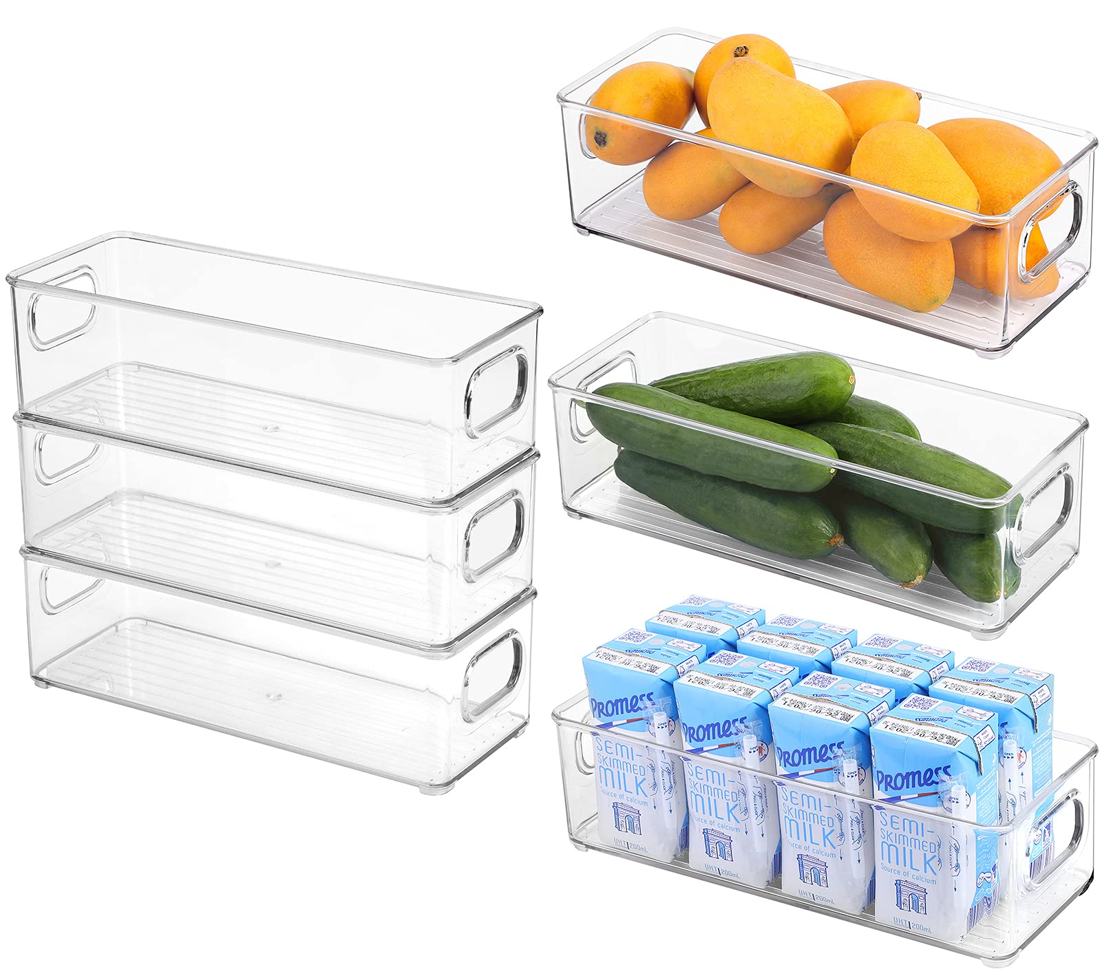 Buy MaxGear Clear Pantry Storage Bins Fridge Organizers and Storage