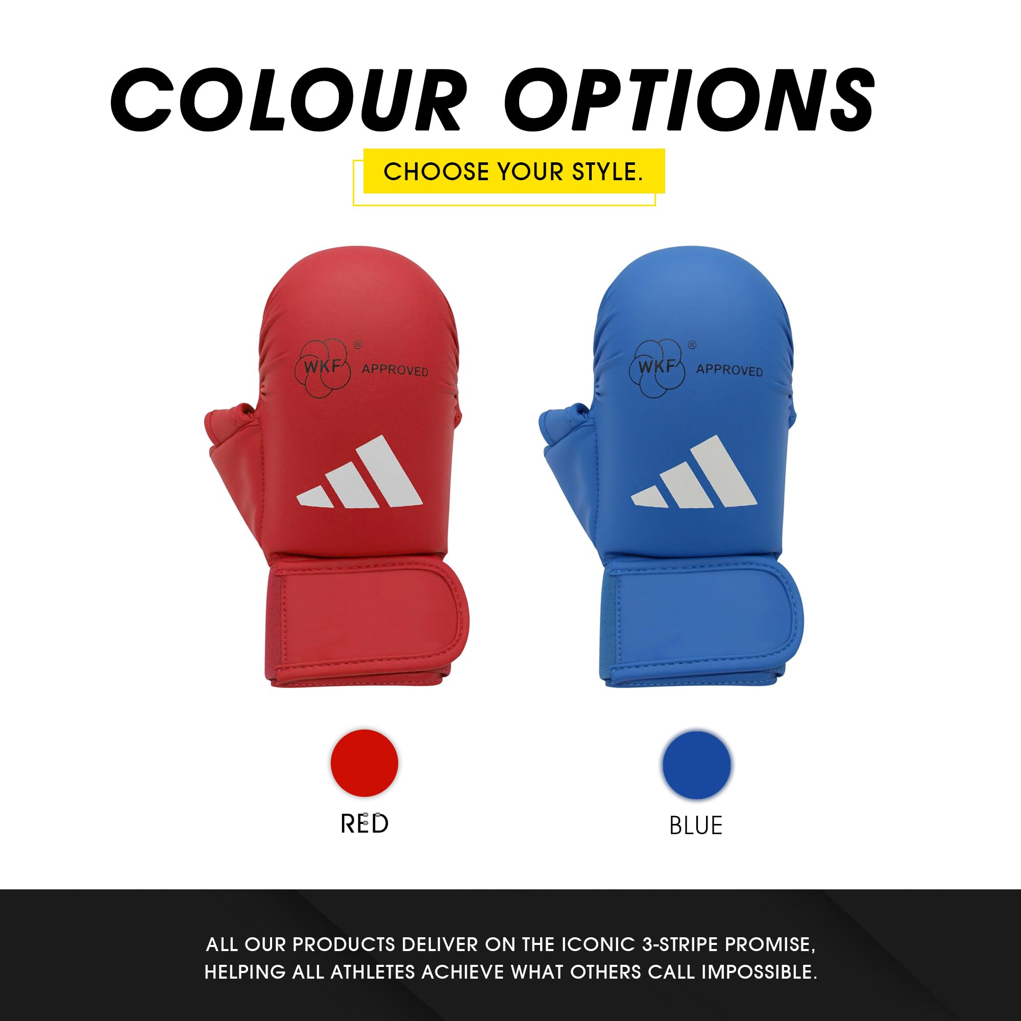 Adidas Guanti da Karate con Pollice, WKF