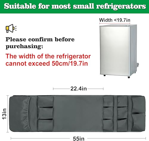 Miniatura 4 de Biubee Mini organizador extendido para nevera, 55 x 13 pulgadas, organizador de almacenamiento para el regreso a la escuela, dormitorio y oficina,