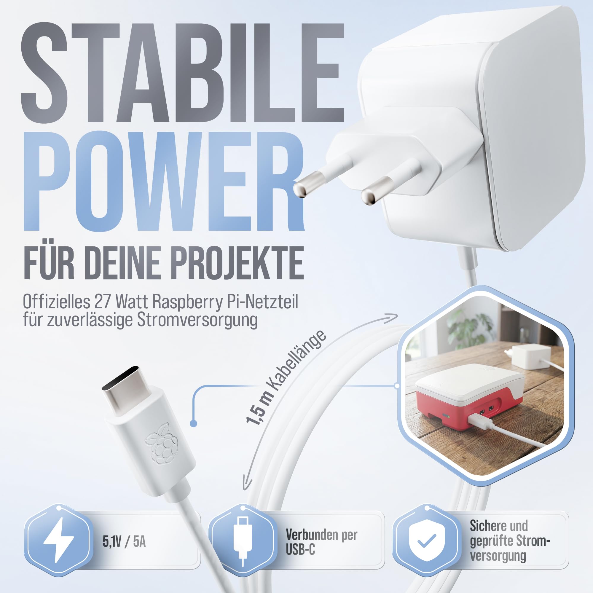 db-tronic Raspberry Pi 5 4GB Starter Set | 64GB Edition | Netzteil 27W | Gehäuse mit Lüfter | 4K Micro HDMI Kabel | Ideal für Smart Home, Retro Gaming & Home Assistant