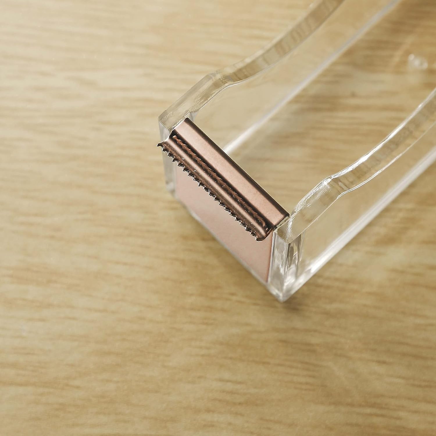 JSM Acrylic Tape Dispenser, Transparent Shell is Available in Gold, Super Suitable for Office Supplies (Rose Gold) : Office Products