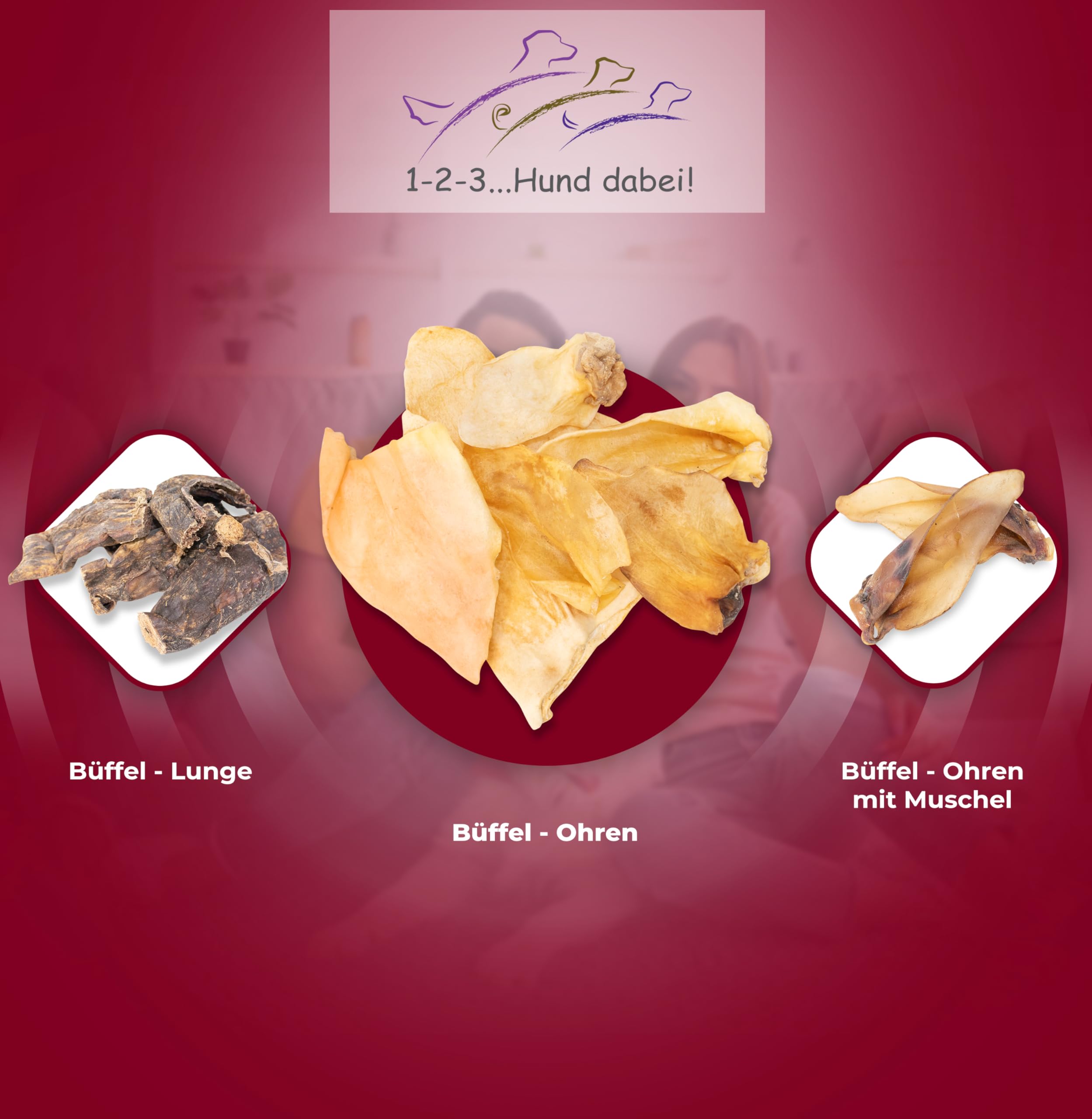 Orecchie di bufalo 10 pezzi – orecchie di manzo – Snack magro per intervallo e come ricompensa – Pacchetto di scorte (orecchie di manzo 10 pezzi)