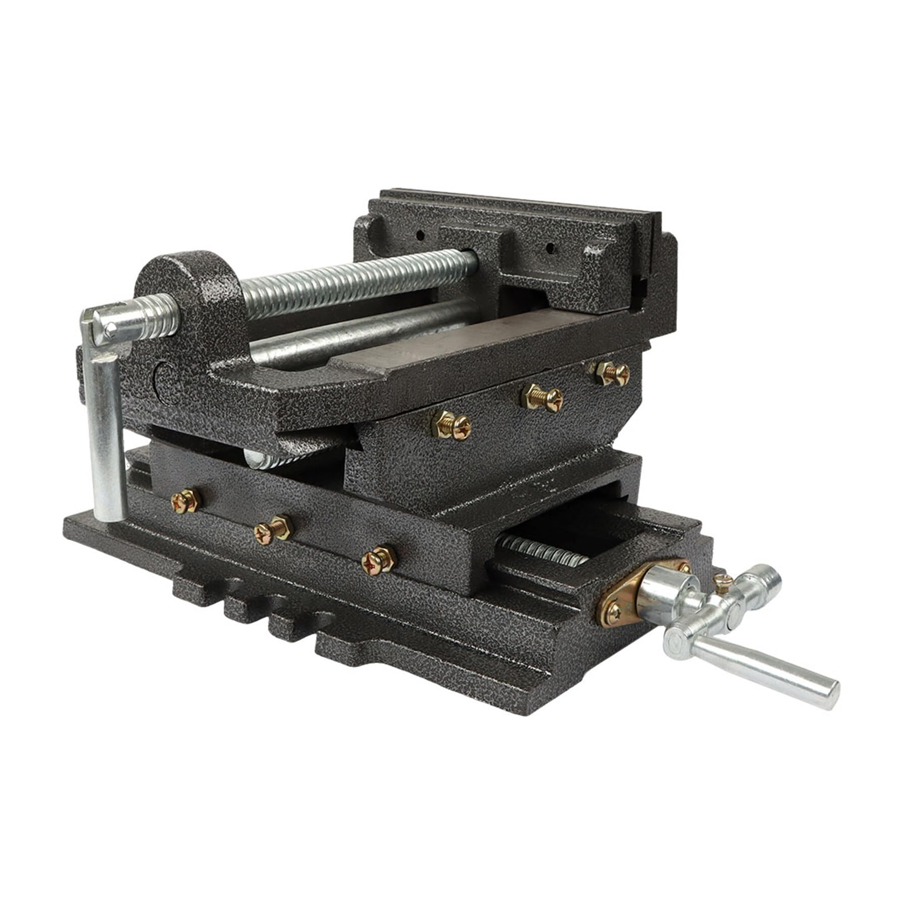 GXYWADYGXYWADY 6in Cross Slide Drill Press Vise Metal Milling 2 Way X-Y Heavy Duty Clamp Machine Black