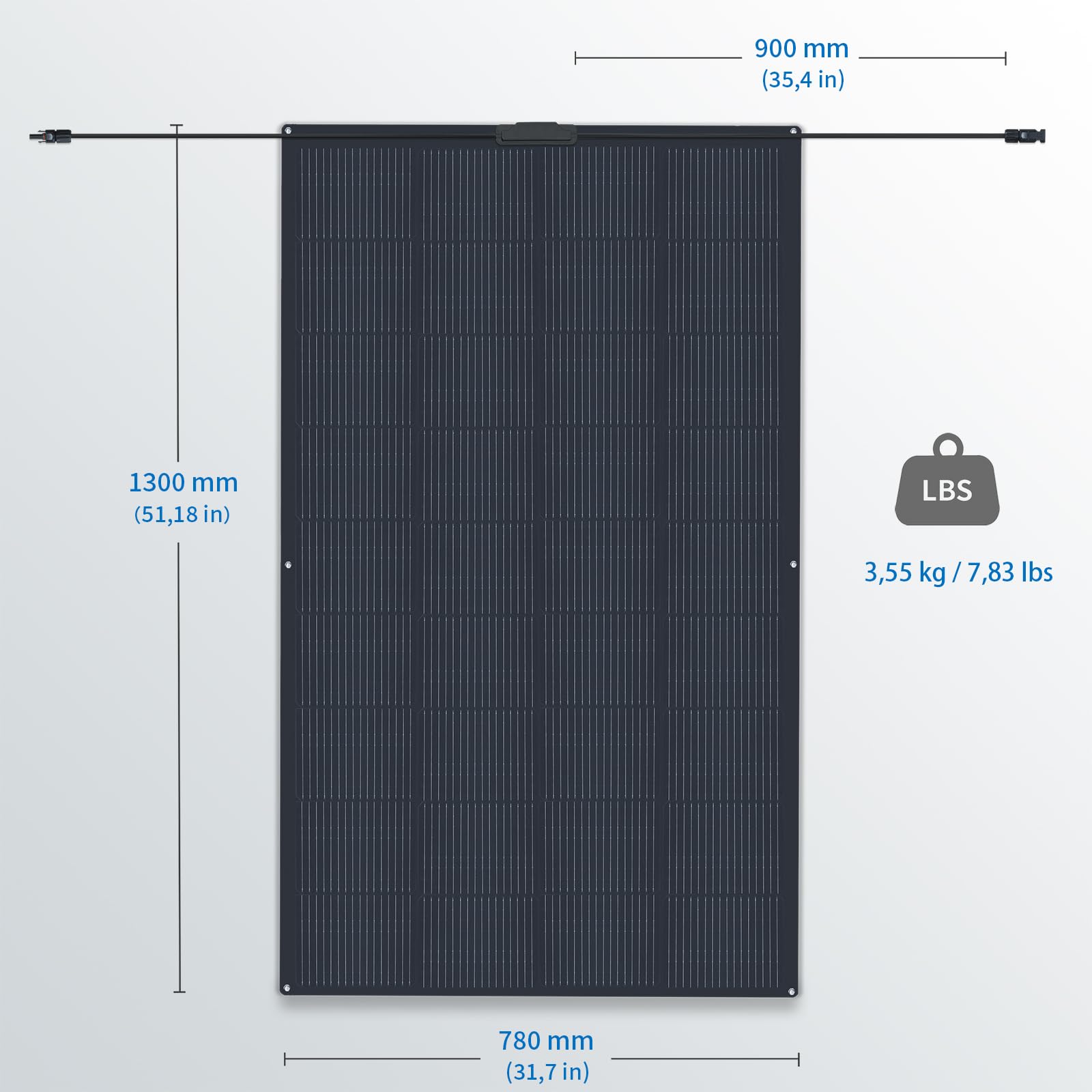 400W (2er-Pack 200 Watt) Flexibles Solarmodul Monokristallines Solarmodul Photovoltaikmodul Solarmodul für Wohnwagen, Boote, Dächer