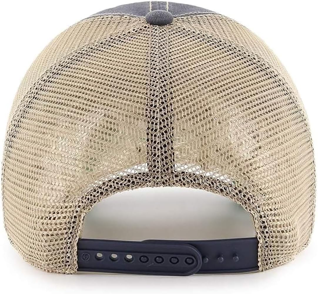 47 NCAA Trawler Primary Logo Team Color Mesh Trucker Clean Up Adjustable Hat, Adult One Size Fits All - Penn State Nittany Lions Navy - Image 2