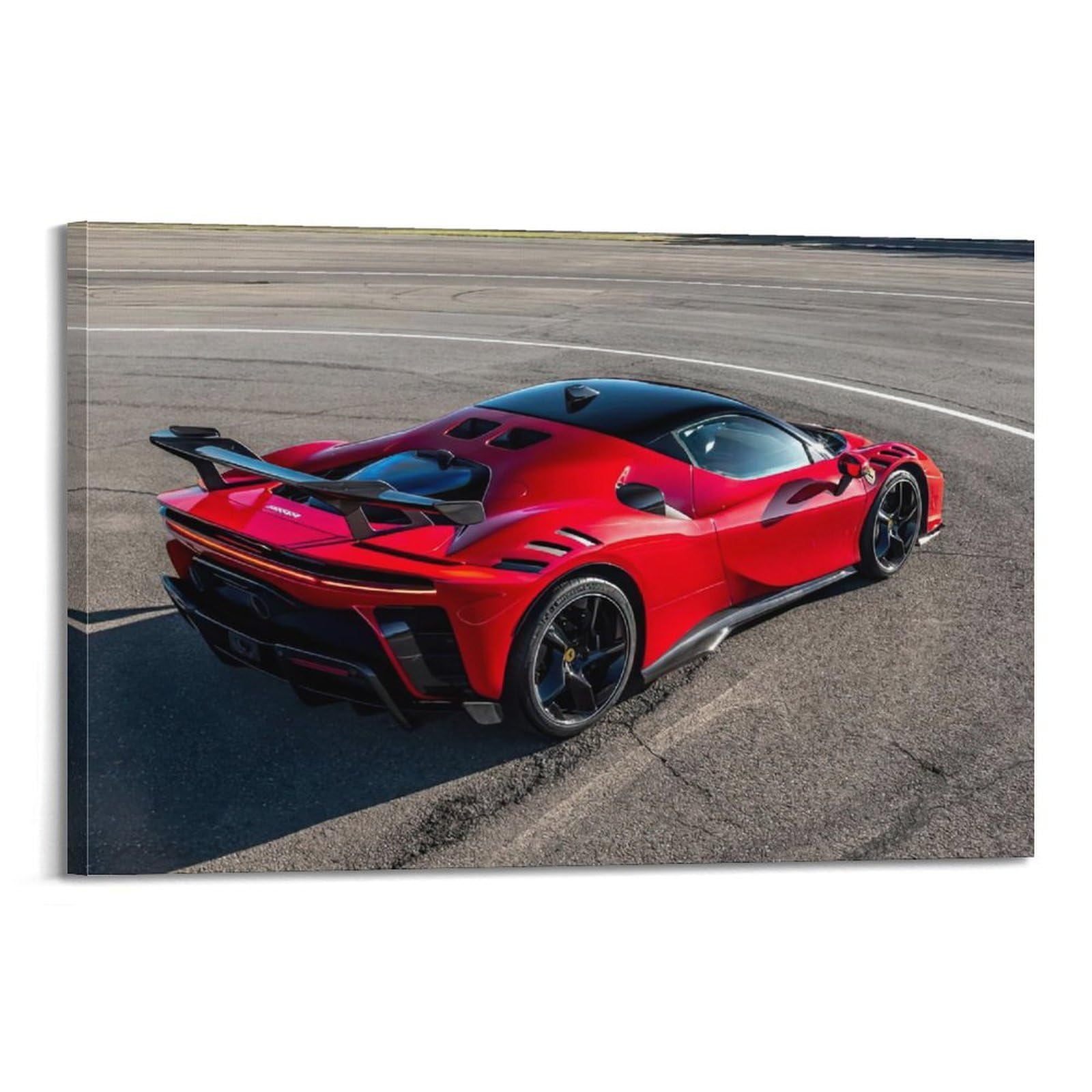 OKAHYS V8 Engine Supercar SF90 XX Stradale Poster Modern Decorative Canvas Prints - Ideal Wall Art for Family, Man Cave, Game Room, Boys & Girls Bedroom 20x30inch(50x75cm)