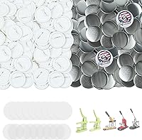 Onemorello 200 Sets 2.25 Inch Button Maker Supplies - 58mm Blank Badge Parts Kit with Paper for Pin Badges & Crafts
