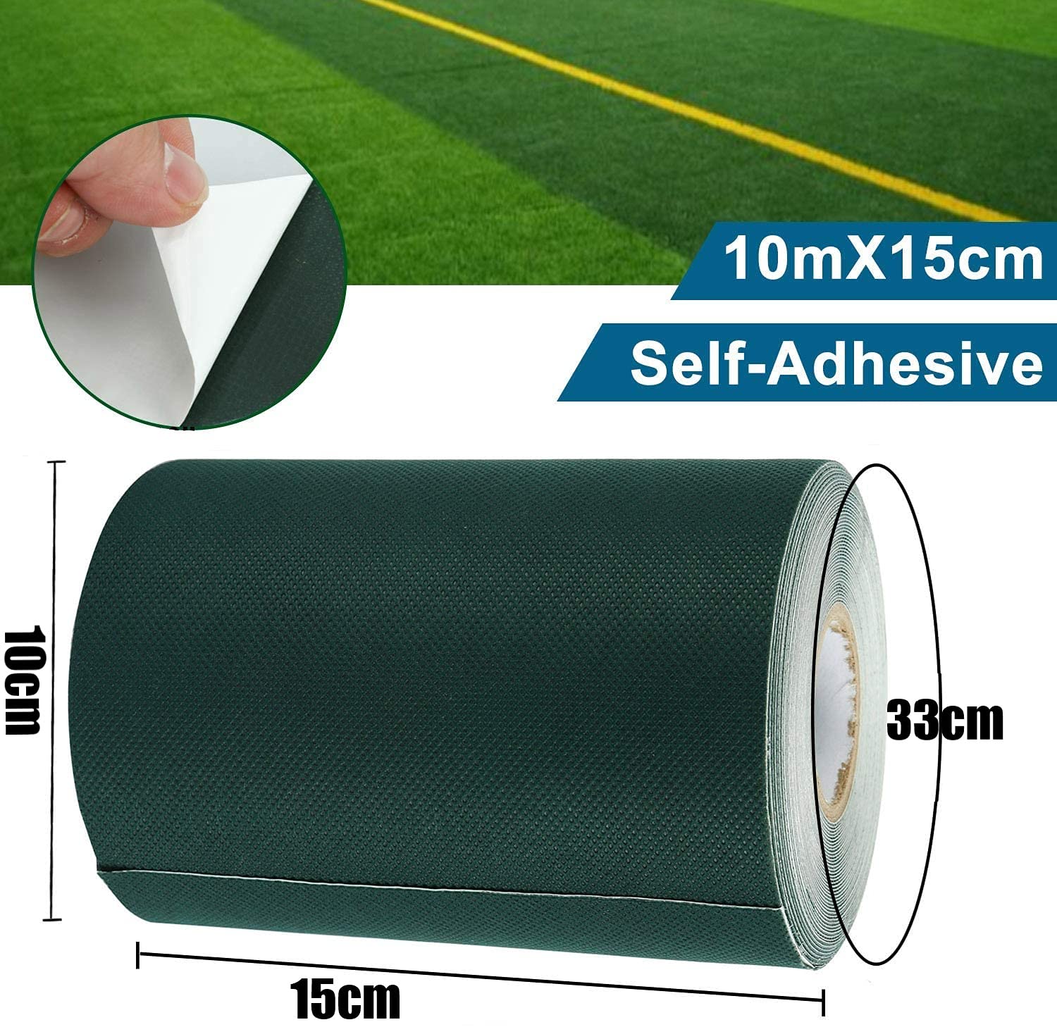 Sztuczna trawa taśma łącząca 15 cm x 10 m, samoprzylepna taśma do murawy