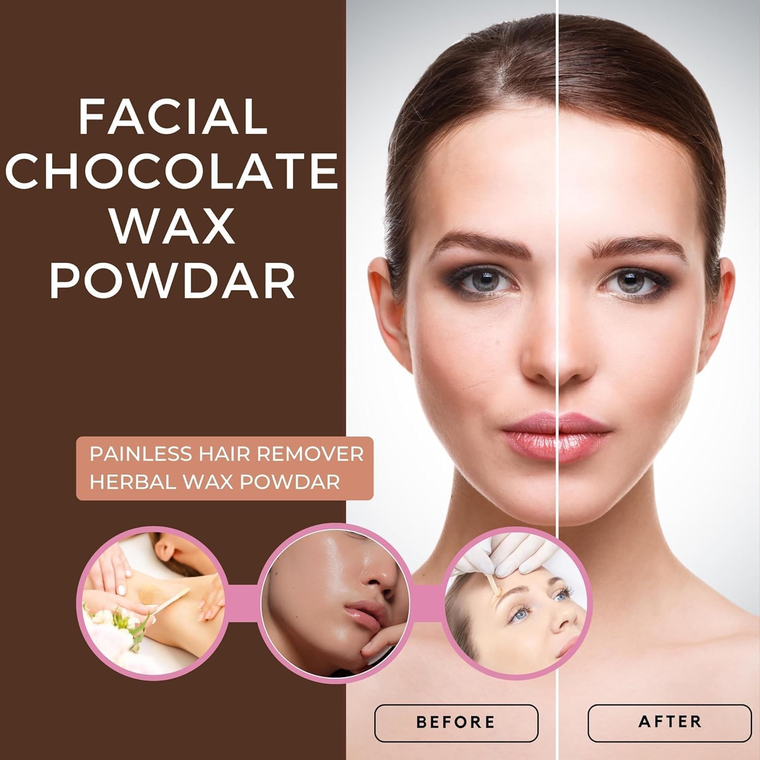 Wax Powder for Hair Removal for Women Hair Removal Powder with Aloevera Painless Herbal Wax Powder Full Body Area For Hair Removal All Skin Types...