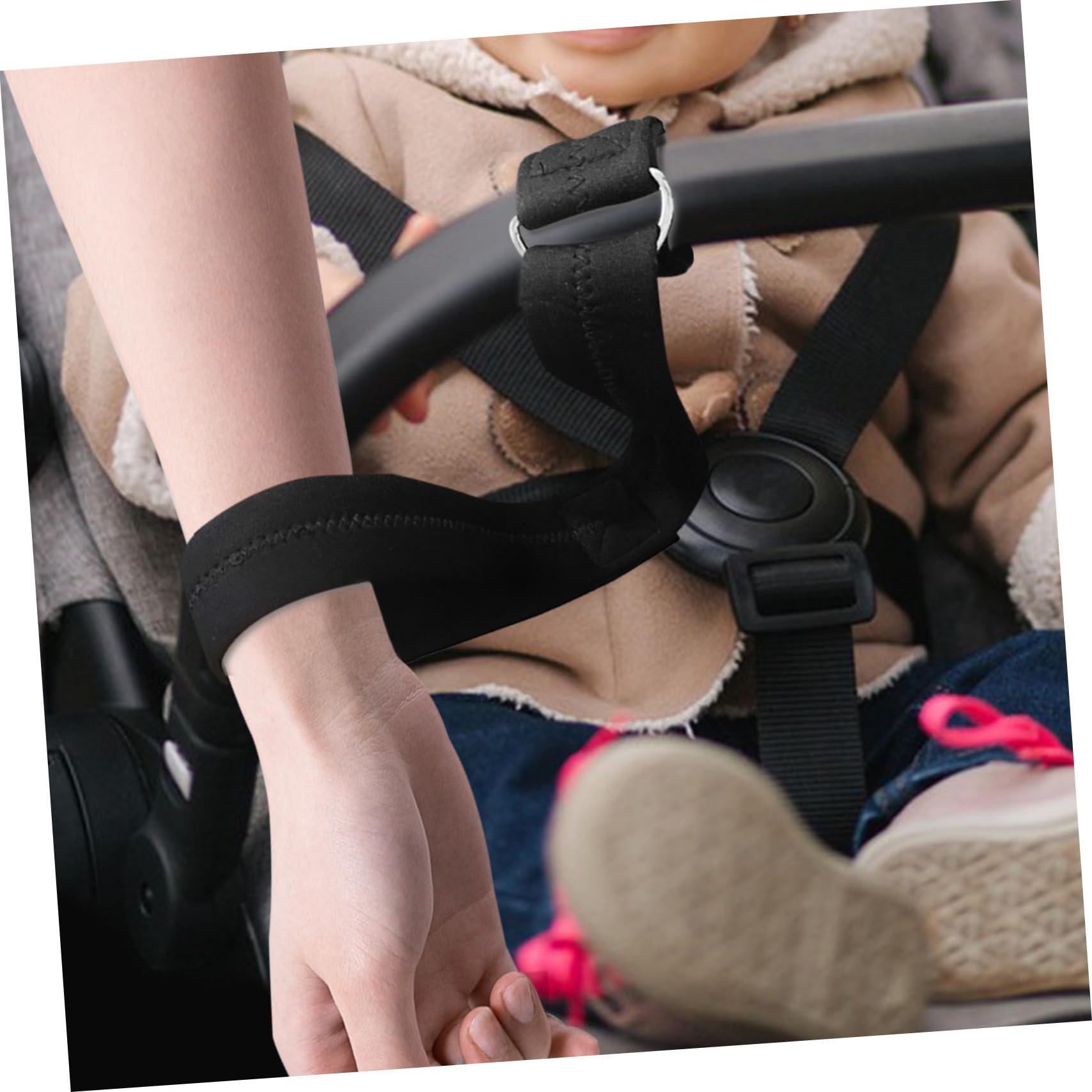 Bracelet de Sécurité pour Poussette et Poussette D’garçon et Filles Noir