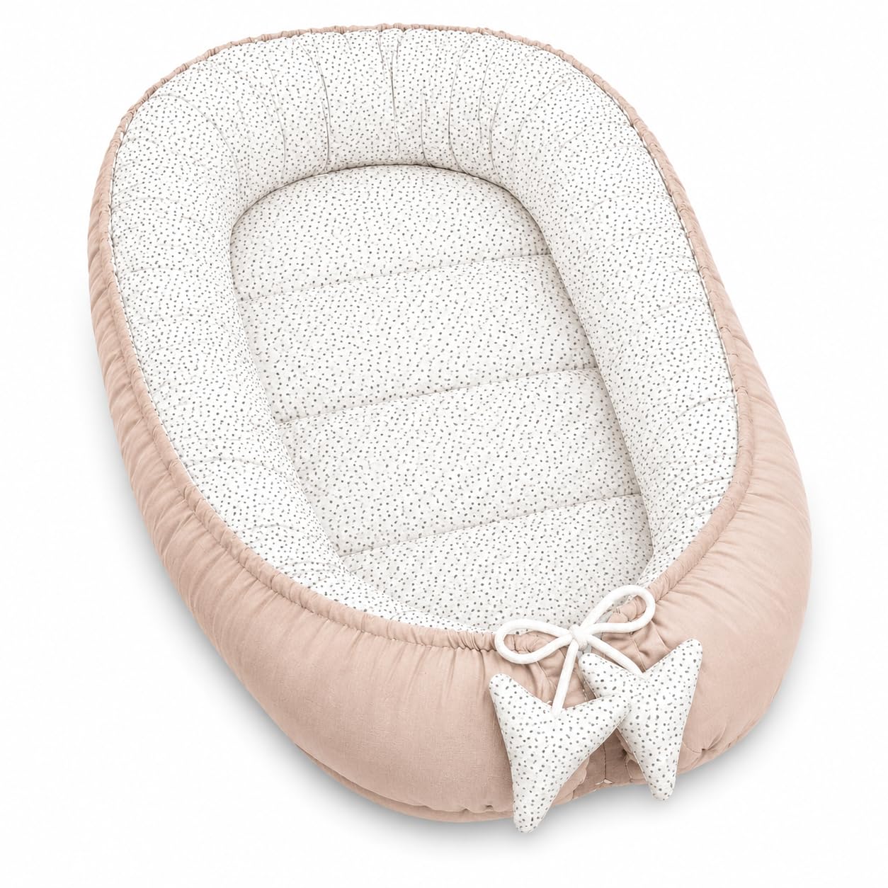 PIMKO Nido de bebé para bebé, Nido de Peluche de 2 Lados, Capullo para bebés y recién Nacidos, 100% algodón, Adecuado para el hogar, 55 x 90 cm