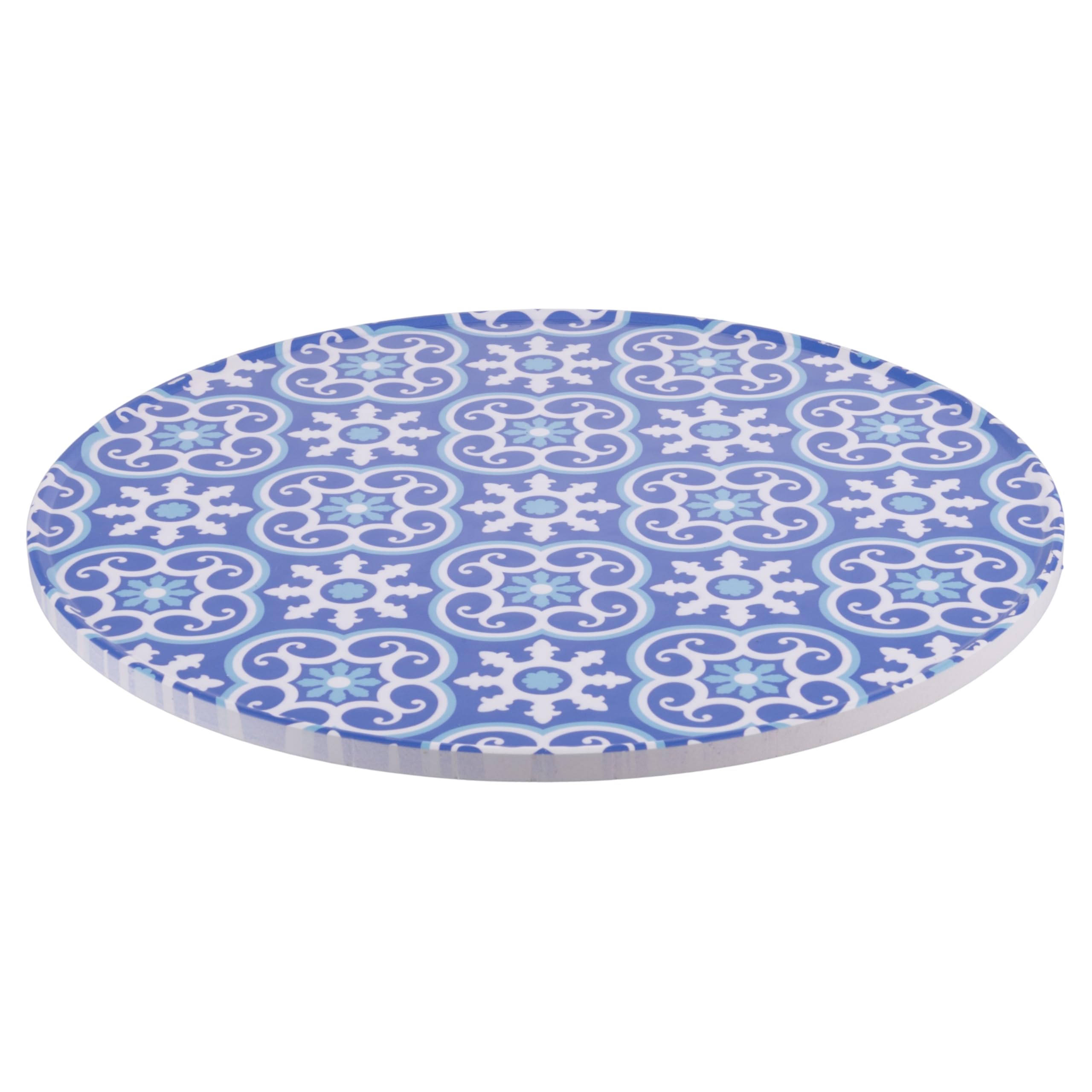 Zestaw 4 talerzy do pizzy z kamionki, Ø 33,5 cm, dekoracja portugalska, Lizbona