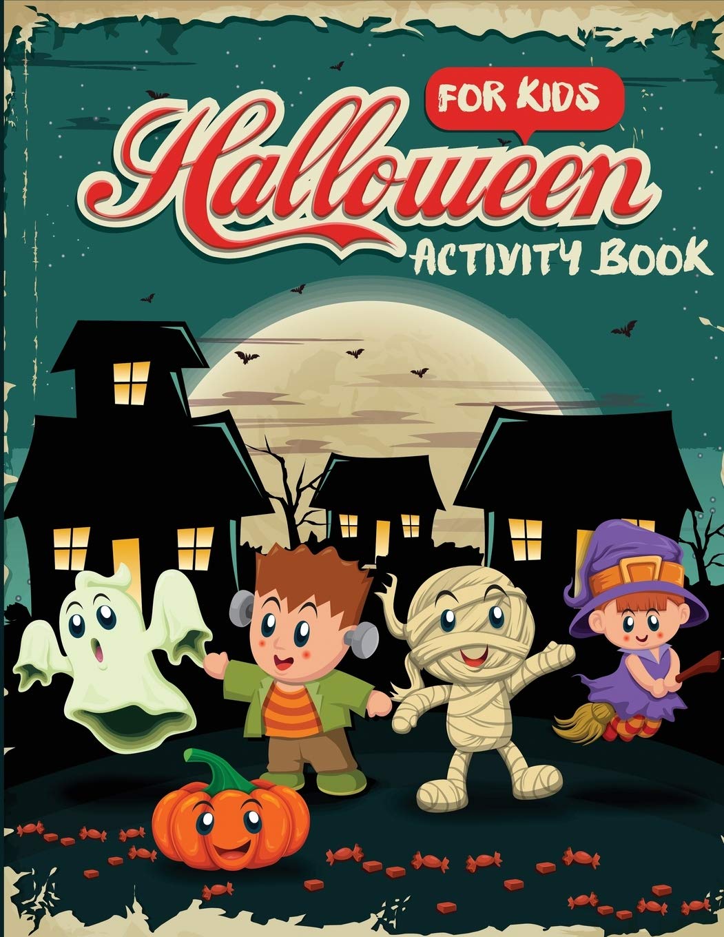 Halloween Activity Book for Kids: Word Search, Connect the Dots, Mazes, Color by Number, and More (Children's Puzzle Books)