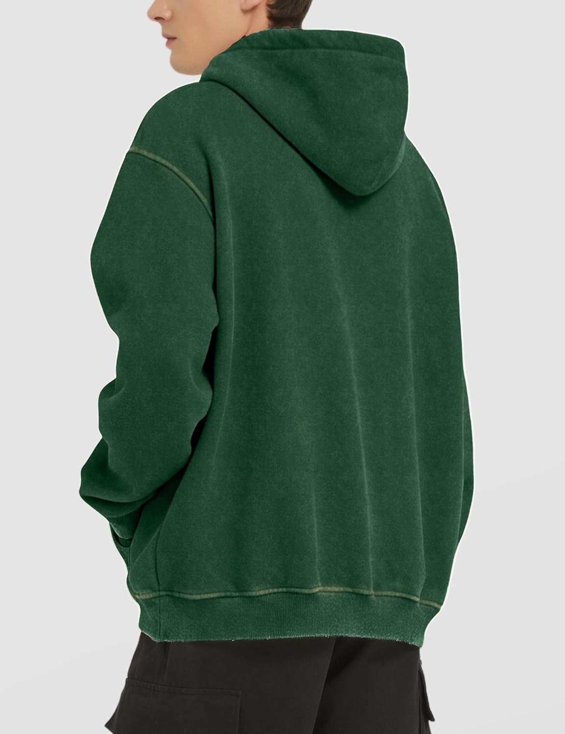 FAIABLE Mens Hoodies Oversized Unisex Acid Wash Hoodie Heavyweight Fleece Vintage Cotton Sweatshirt Men Women Streetwear