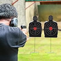 Vista 7 de Fuutreo 3000 Pcs Cardboard Target Pasters Self Adhesive Target Stickers 0.87 Inch Square Labels for Pistol Shooting Range Practice, 1000 Per Roll, 3