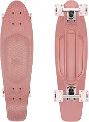 KMX Skate de 55 e 68 cm, skate clássico para iniciantes e avançados, mini cruiser board para meninos, meninas, crianças, estudantes, adultos, adolescentes (27 Dusty Rose)