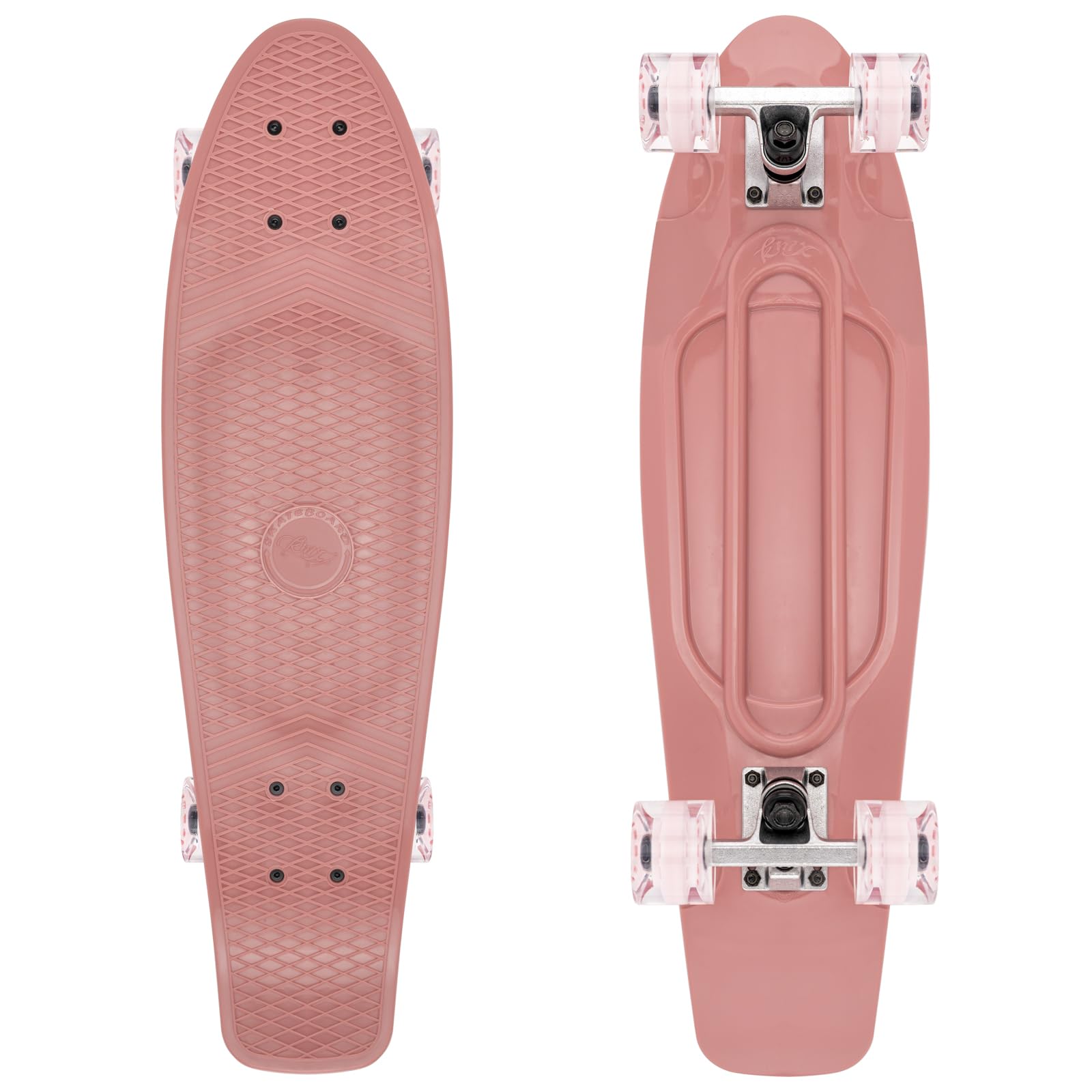 KMX Skateboard - Monopatín Mini Cruiser 22 y 27 Pulgadas para niños, Adultos, Principiantes y avanzados | Portátil, Rodamientos Suaves, Ruedas PU Grandes, Ejes de Aleación de Aluminio