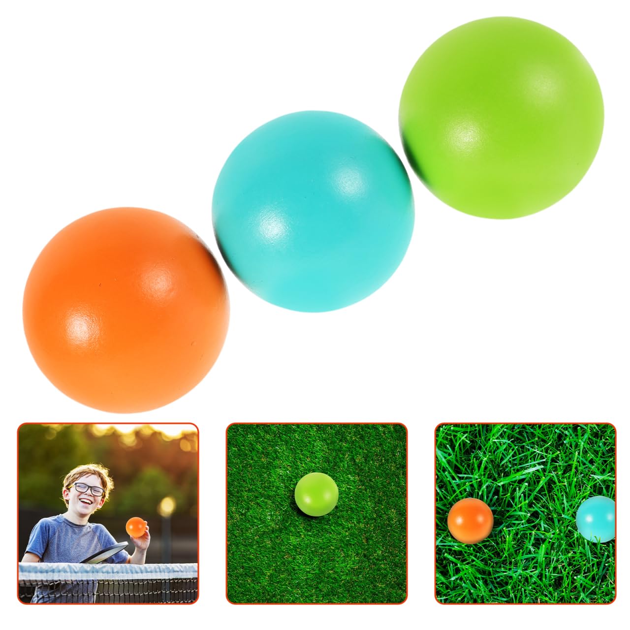 VANZACK Holz Krocketbälle 7 cm Ø 3 Stück Set Für Outdoor Rasenspiele Robuste Krocket Ersatzbälle Für Familie Freizeit & Gartenaktivitäten