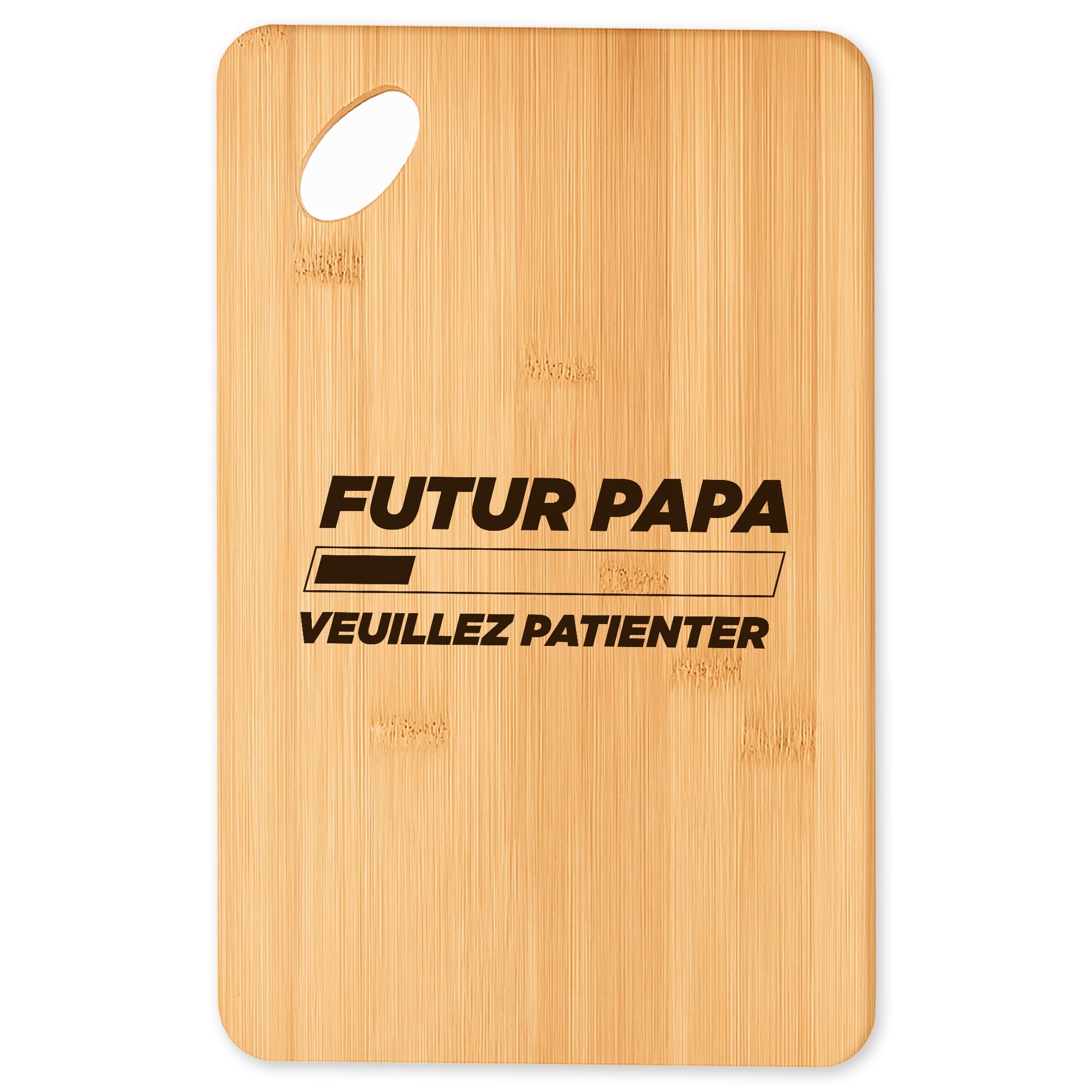 Plateau apéro en bambou premium et planche de cuisine gravée pour homme